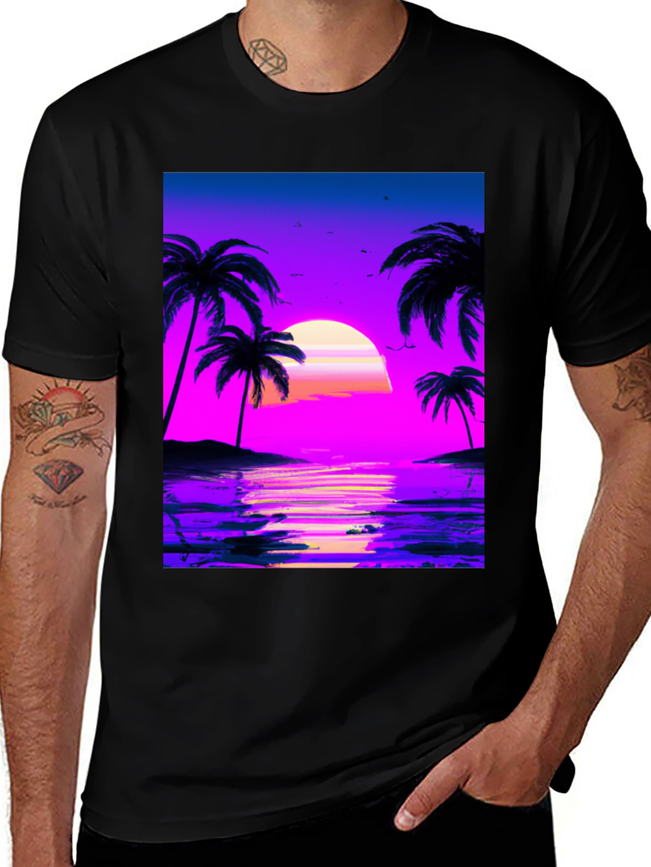 Retro Sunset Palm T-Shirt