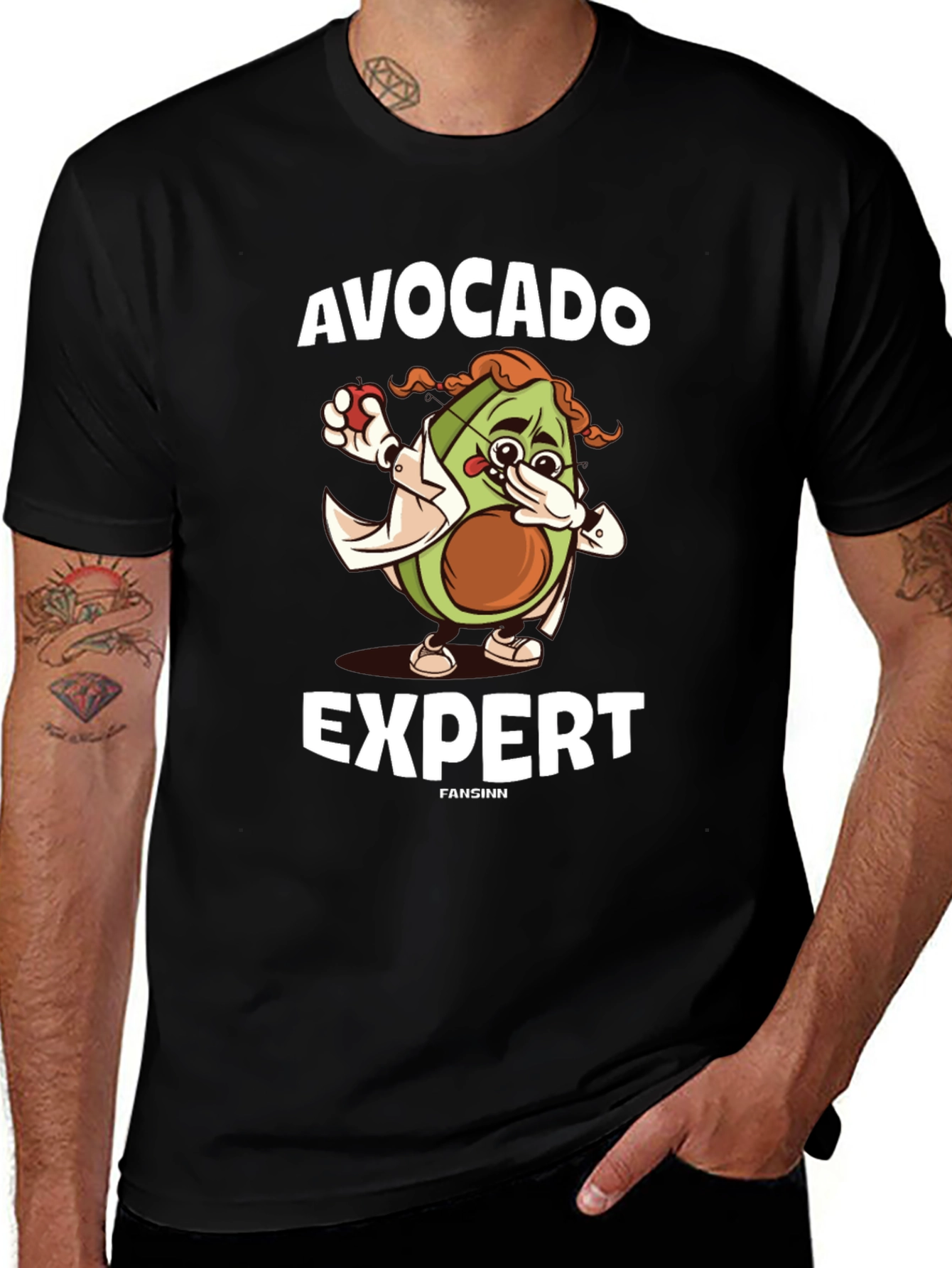 Variant 19 of Avocado Expert Graphic T-Shirt - Unisex Cotton Tee