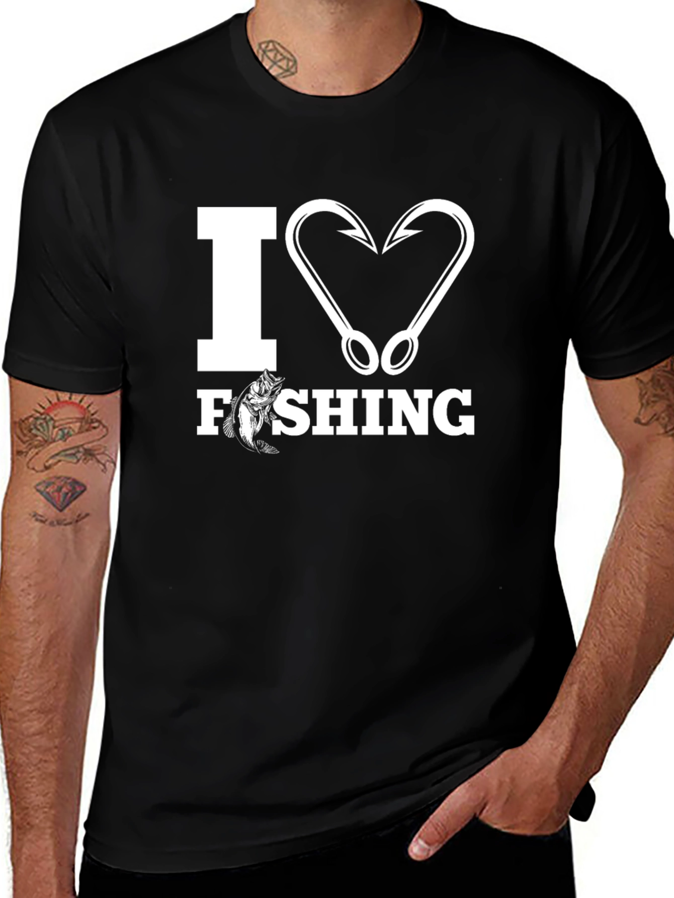 Variant 10 of I Heart Fishing Graphic T-Shirt