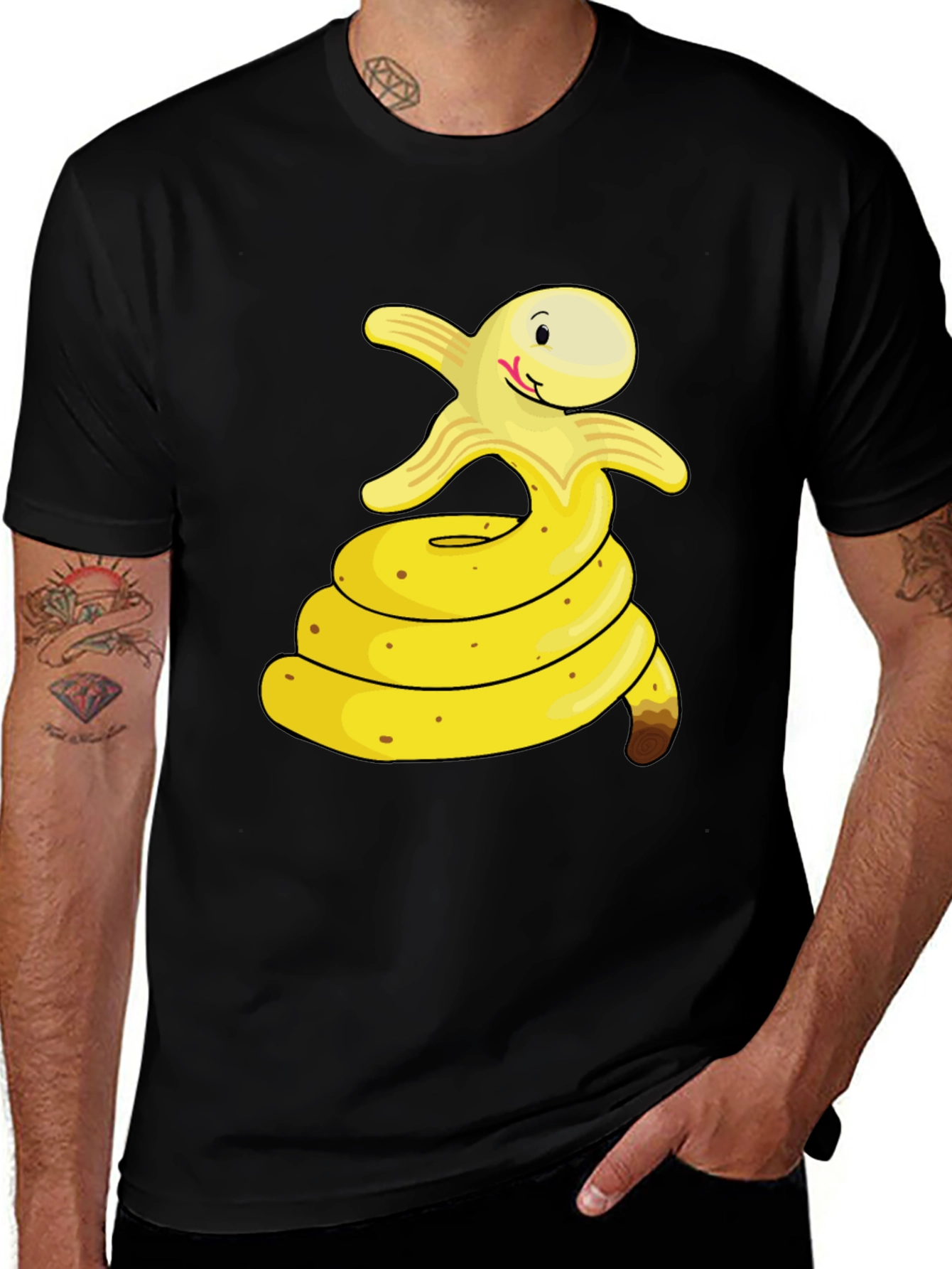 Variant 16 of Banana Snake Tee - Funny Fruit Graphic T-Shirt