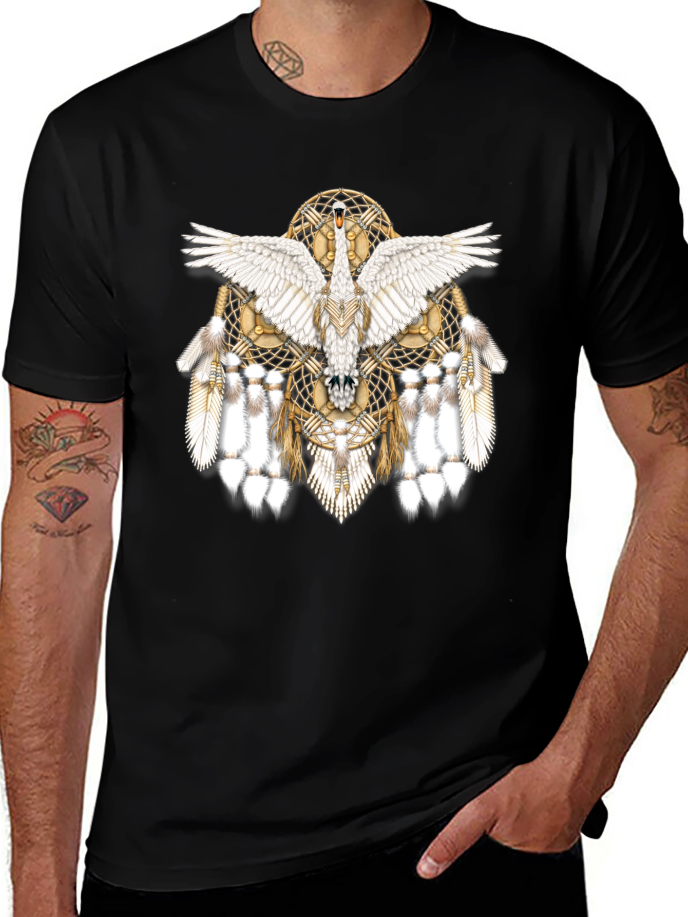 Variant 28 of Swan Dreamcatcher Graphic T-Shirt