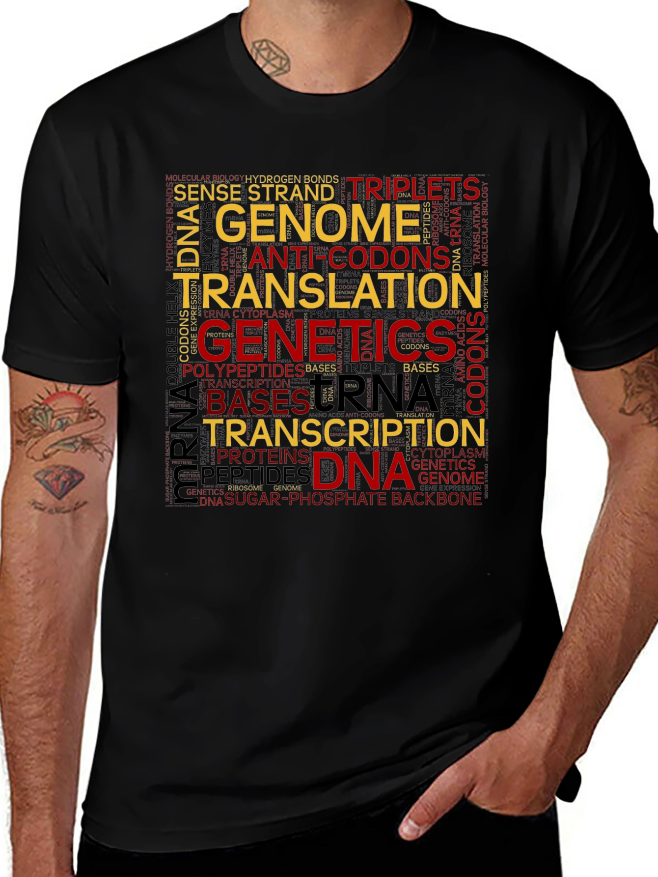 Genetics Word Art T-Shirt: Science & Biology