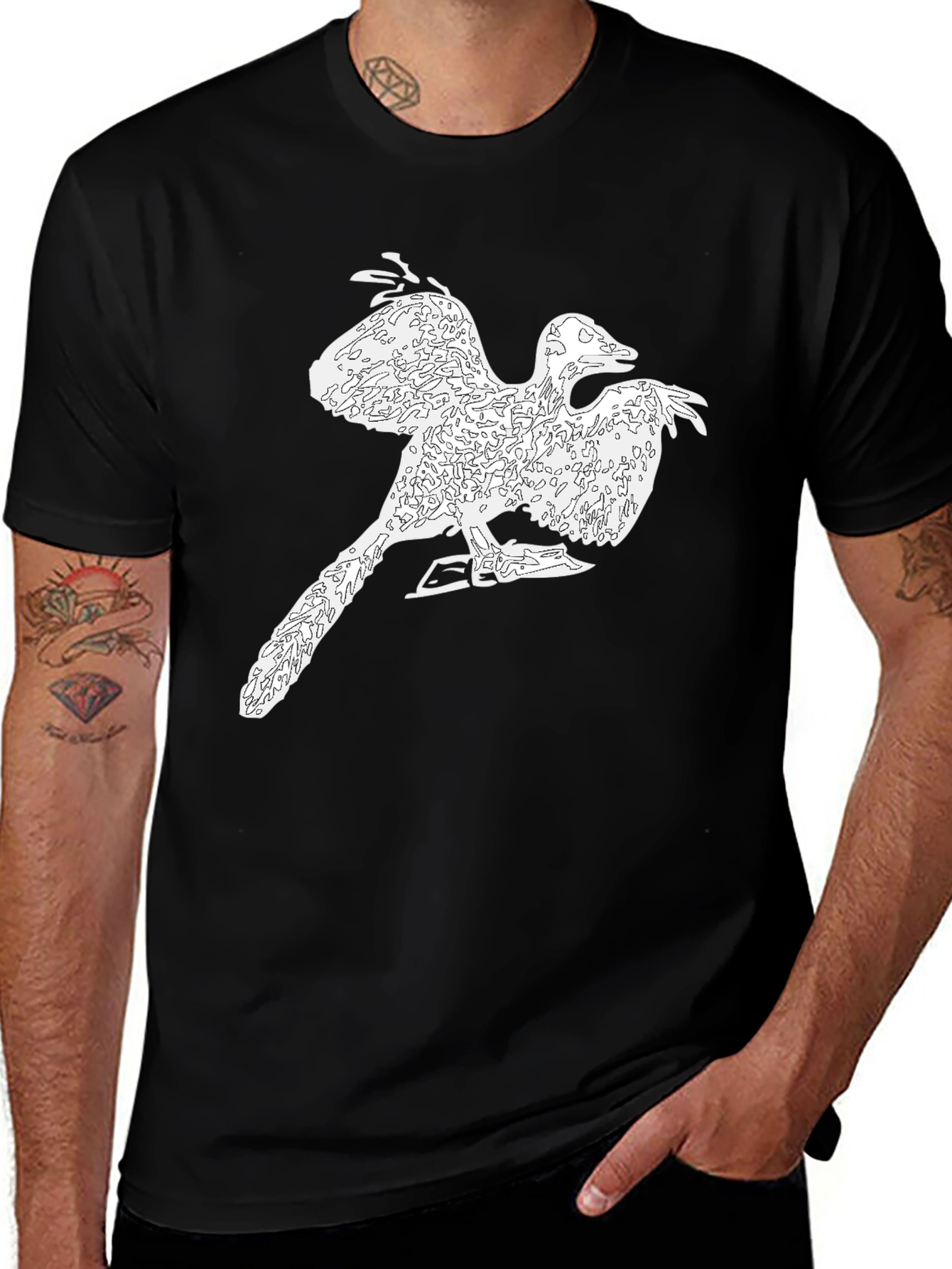 Archaeopteryx Graphic Tee - Stylish Black T-Shirt