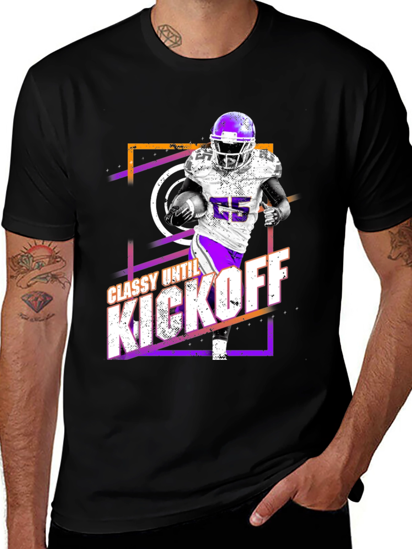 Variant 8 of Classy Until Kickoff Football T-Shirt