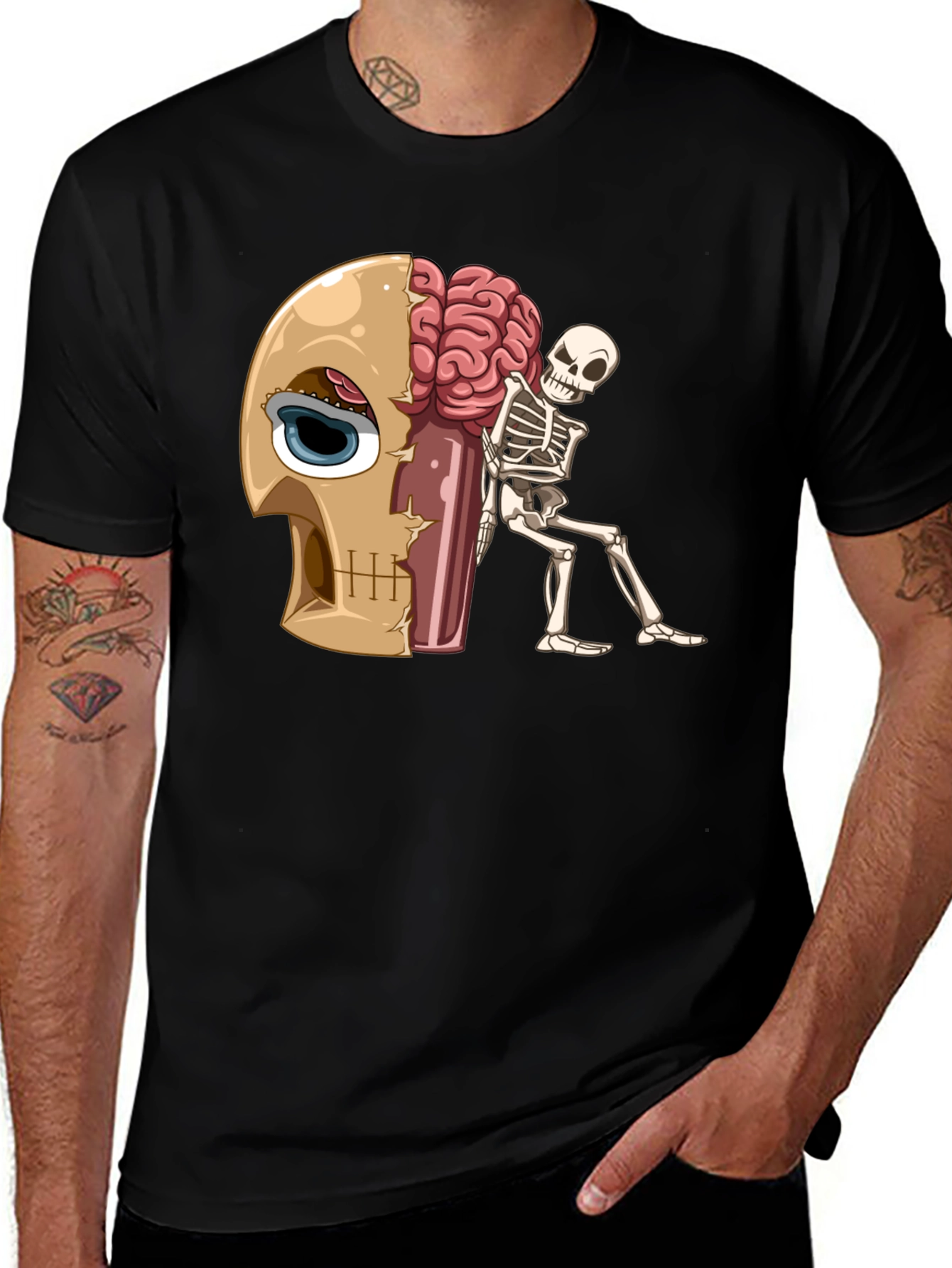 Variant 11 of Anatomical Skeleton T-Shirt