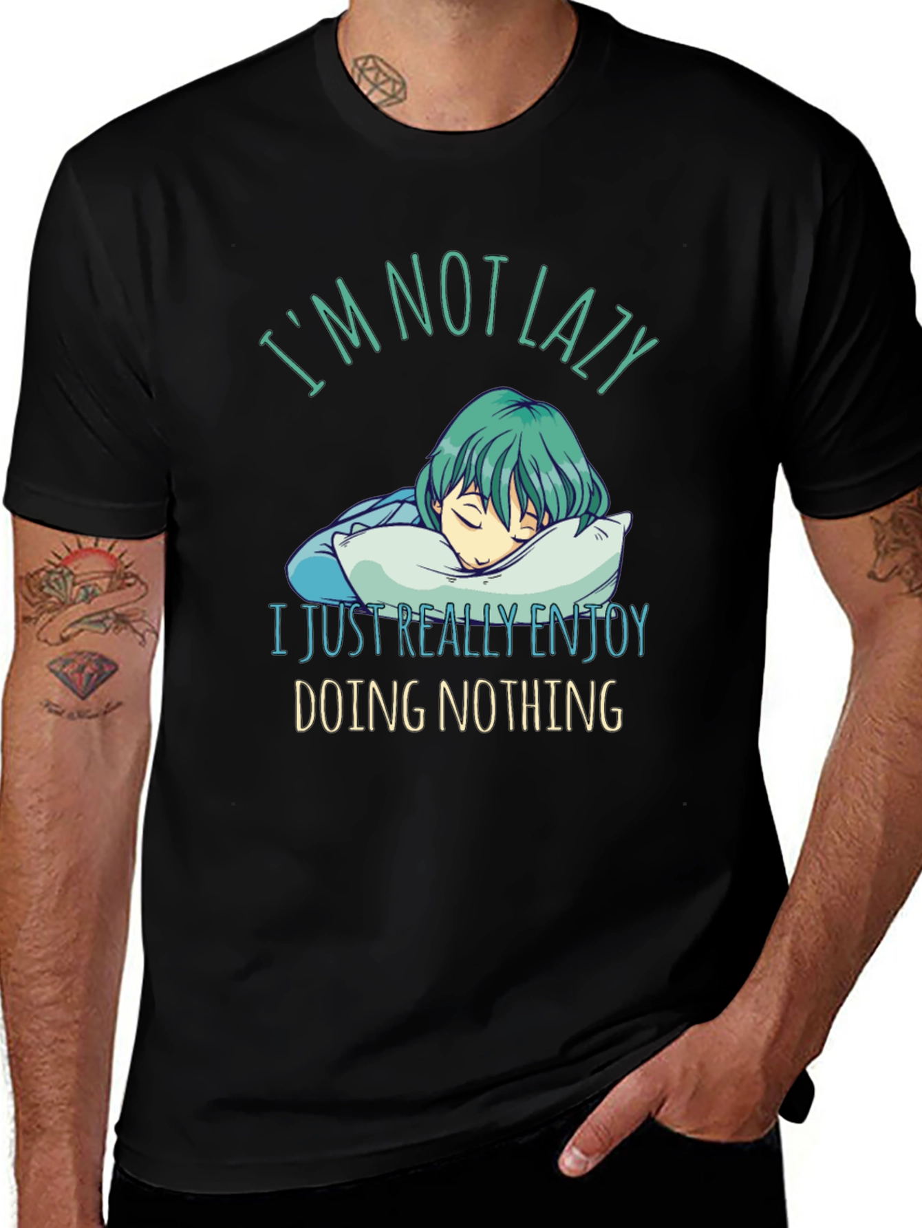 Variant 2 of Lazy Enjoy Doing Nothing Graphic Tee