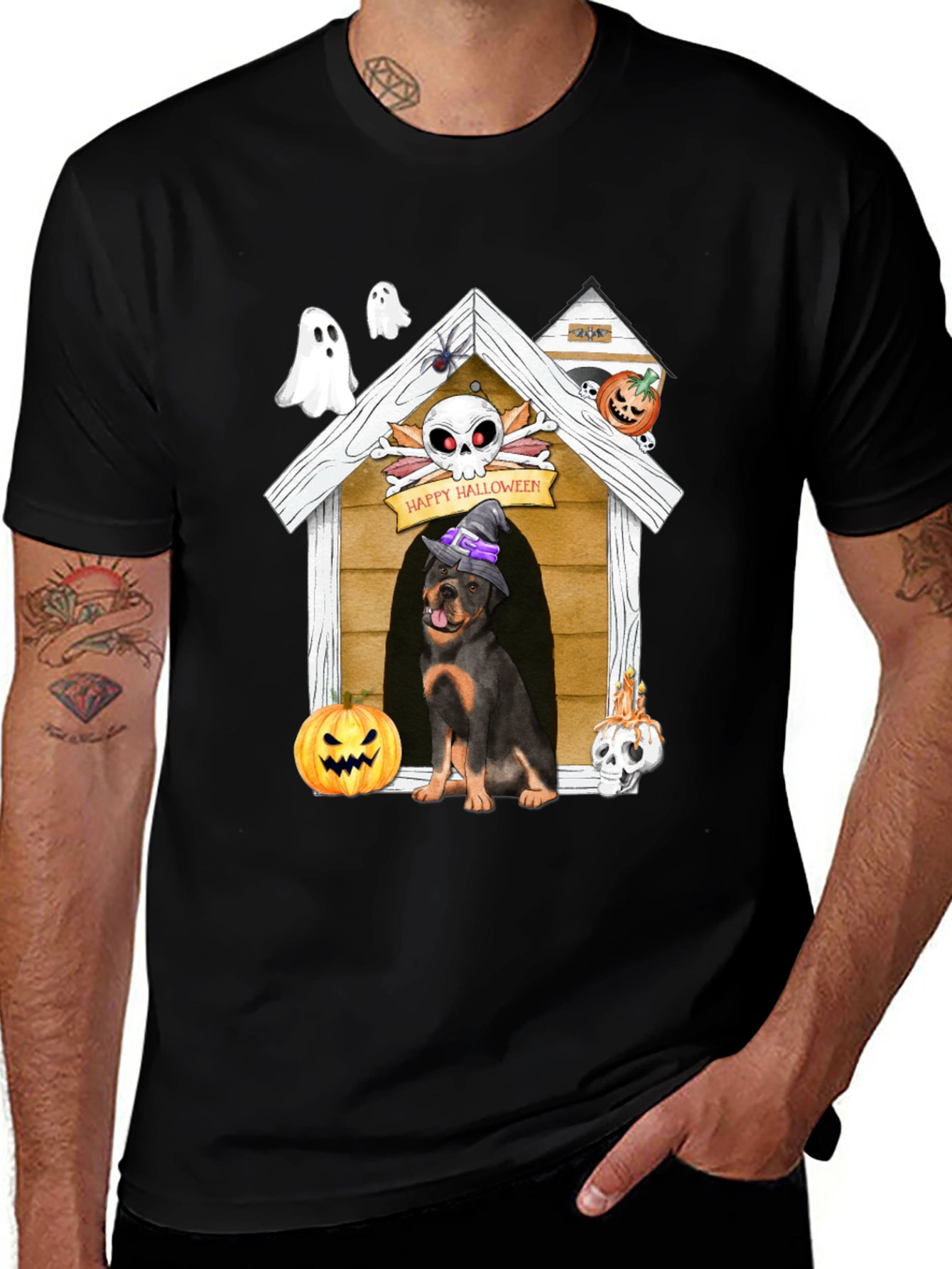 Halloween Rottweiler Dog T-Shirt