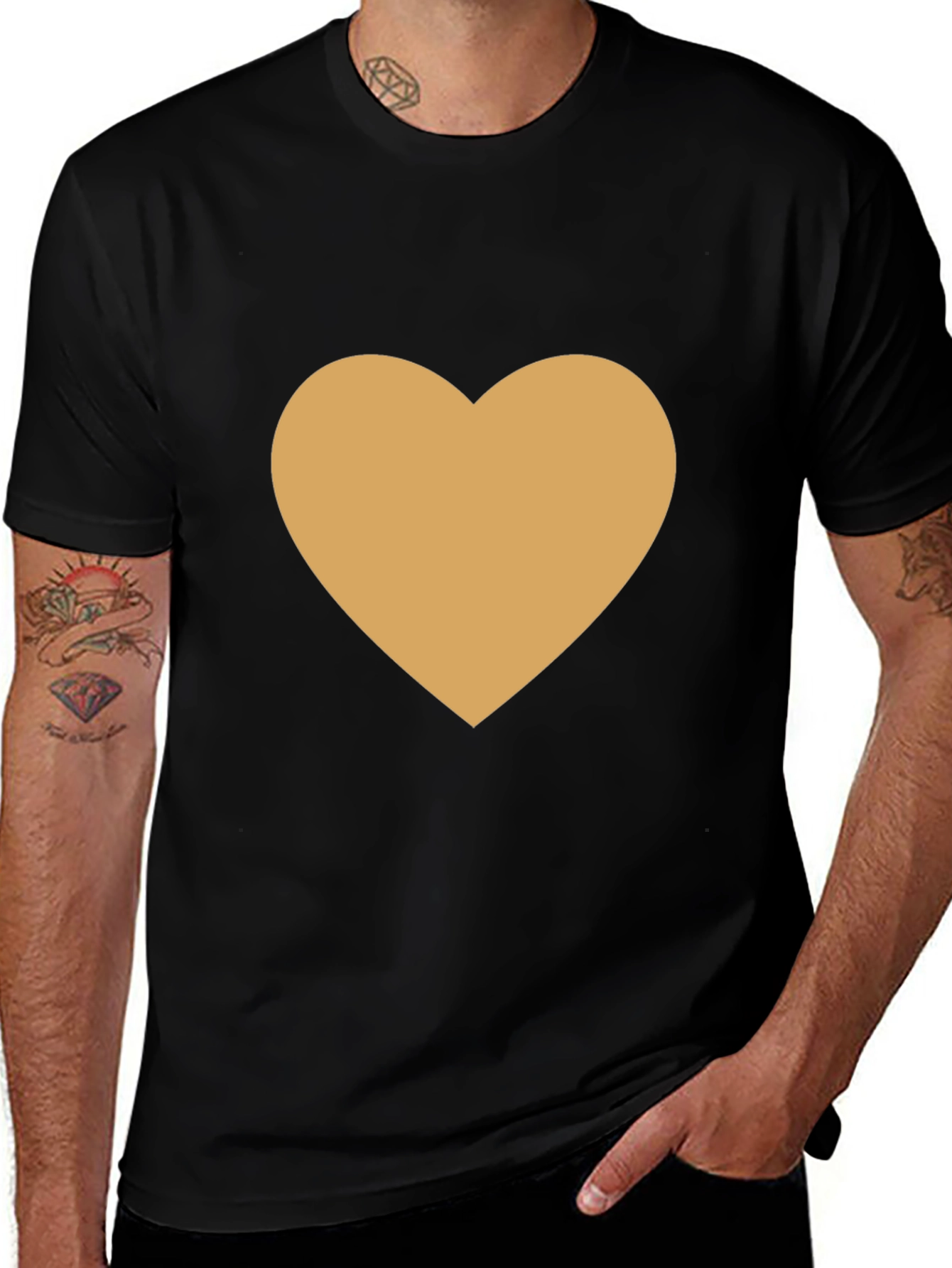 Variant 21 of Heart Graphic Black Tee