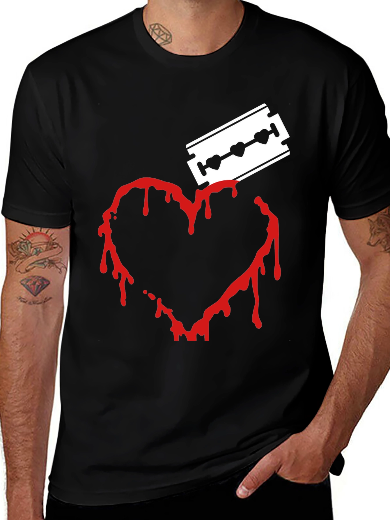 Variant 23 of Bleeding Heart Razor T-Shirt