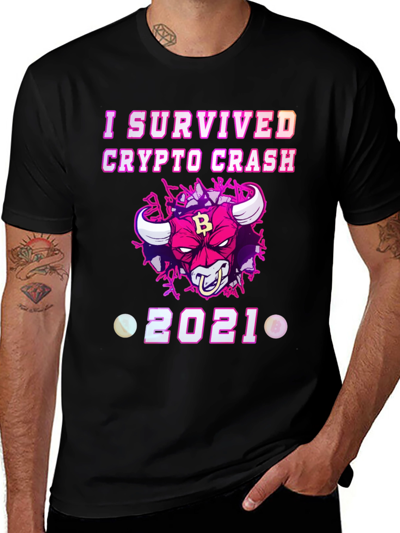 Crypto Crash Survivor 2021 Graphic T-Shirt
