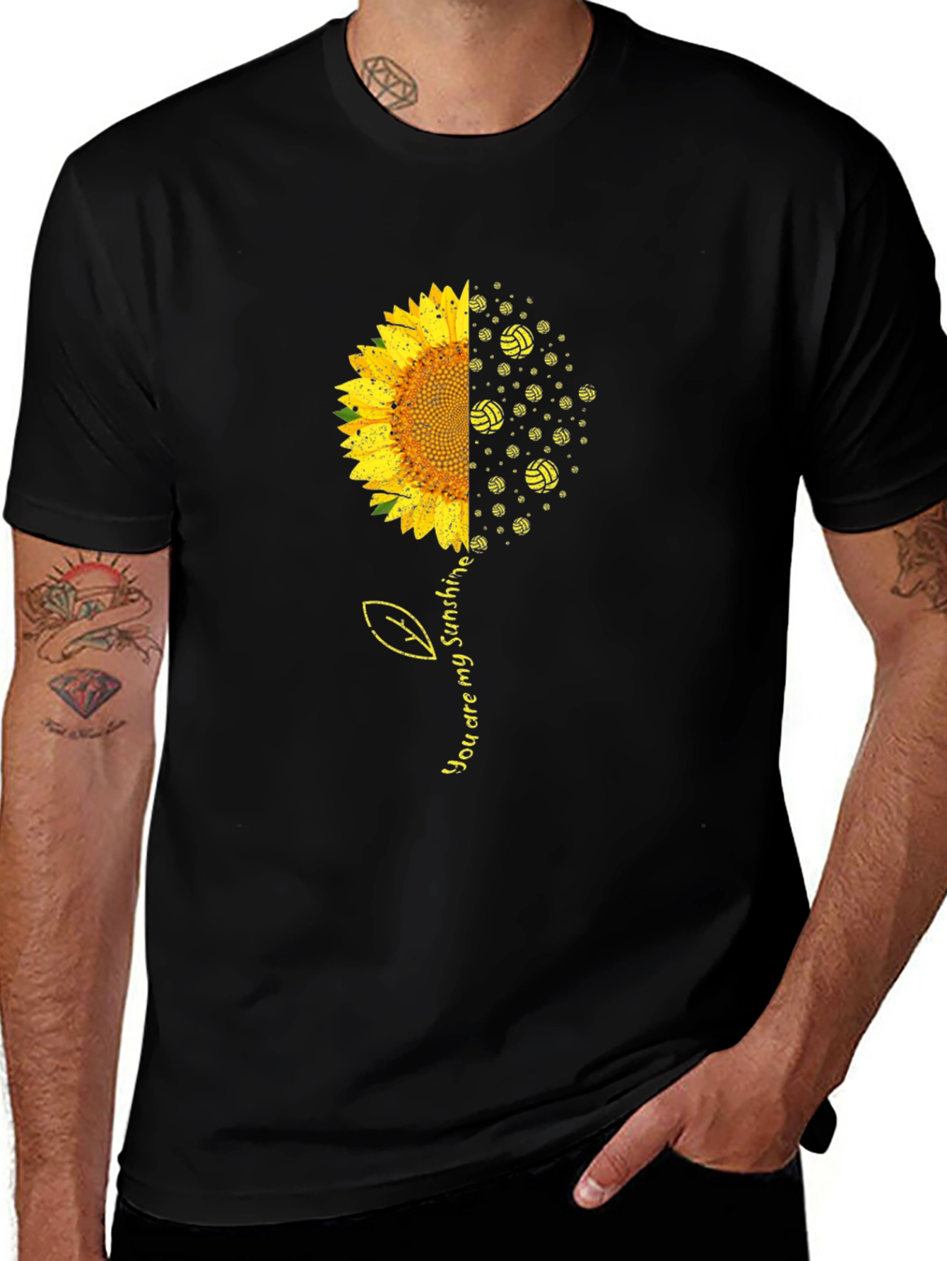 Variant 6 of Sunflower Volleyball T-Shirt - You Are My Sunshine