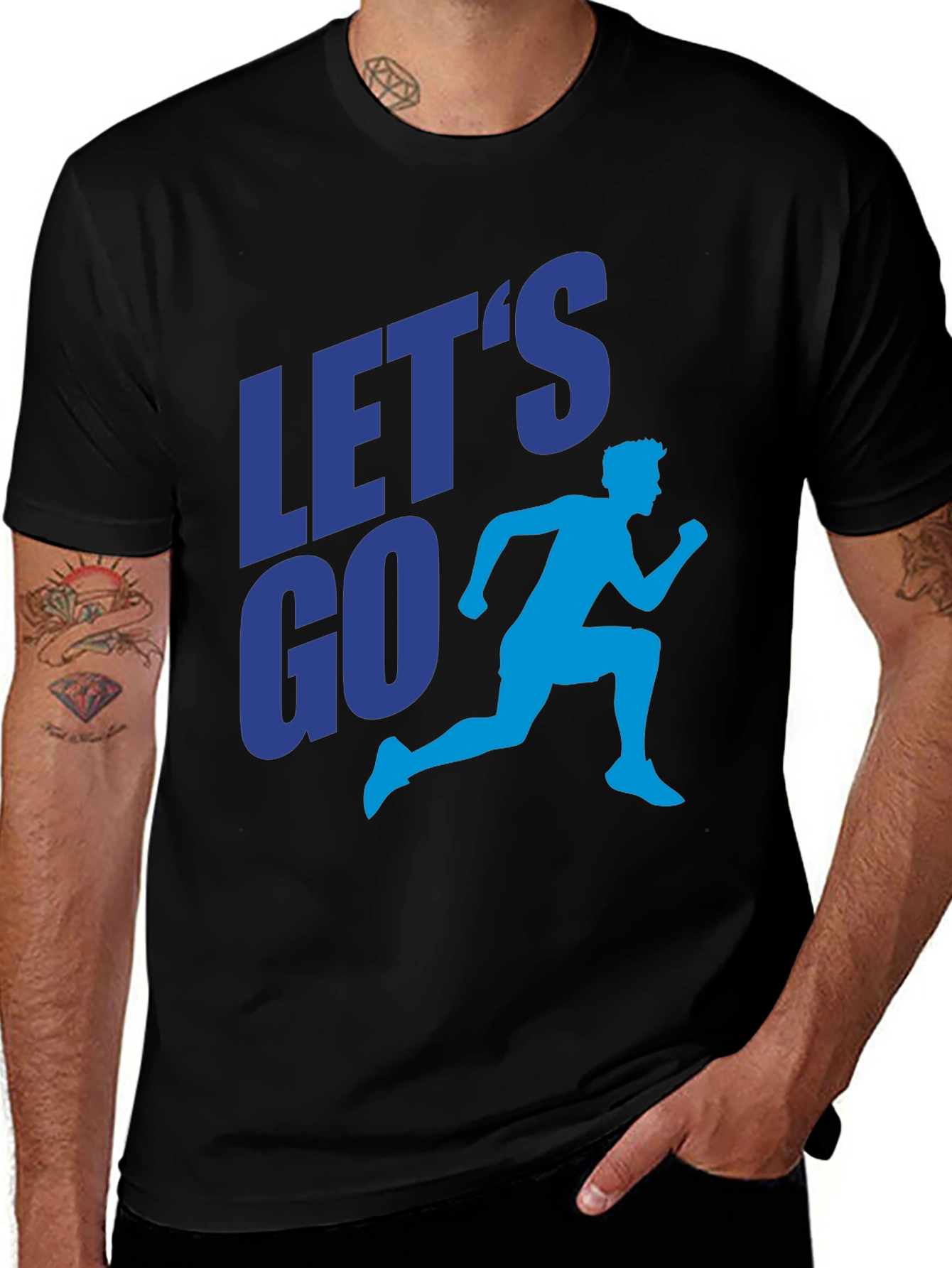 Let's Go Runner Graphic Print T-Shirt