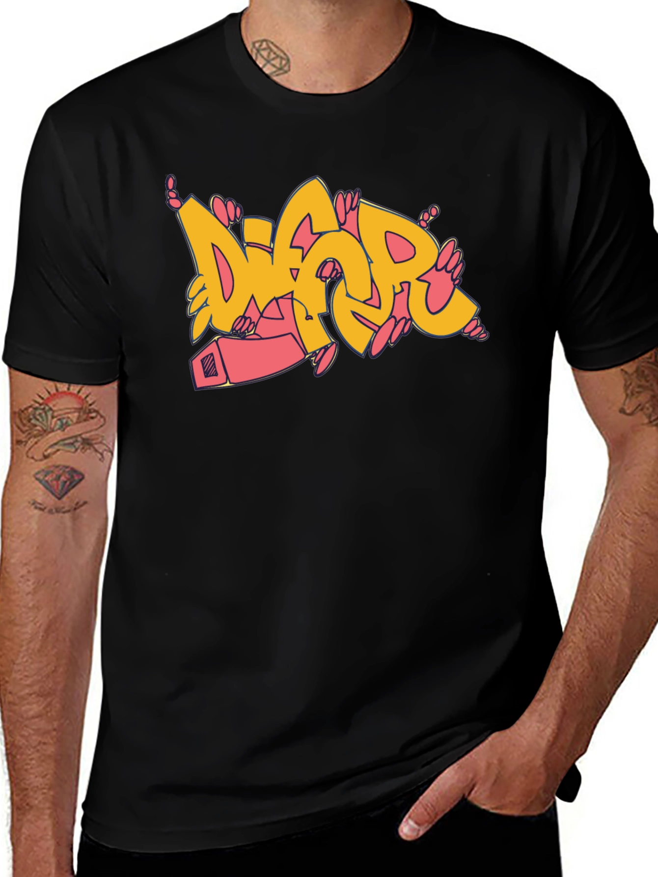 Variant 26 of Graffiti Style Black T-Shirt