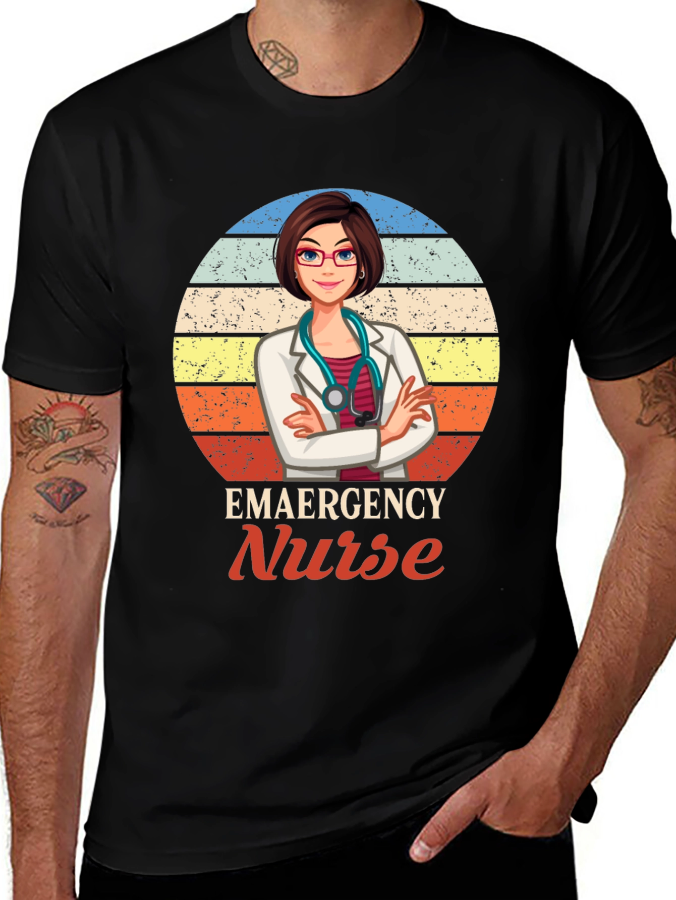 Variant 10 of Emergency Nurse T-Shirt - Medical Hero Tee