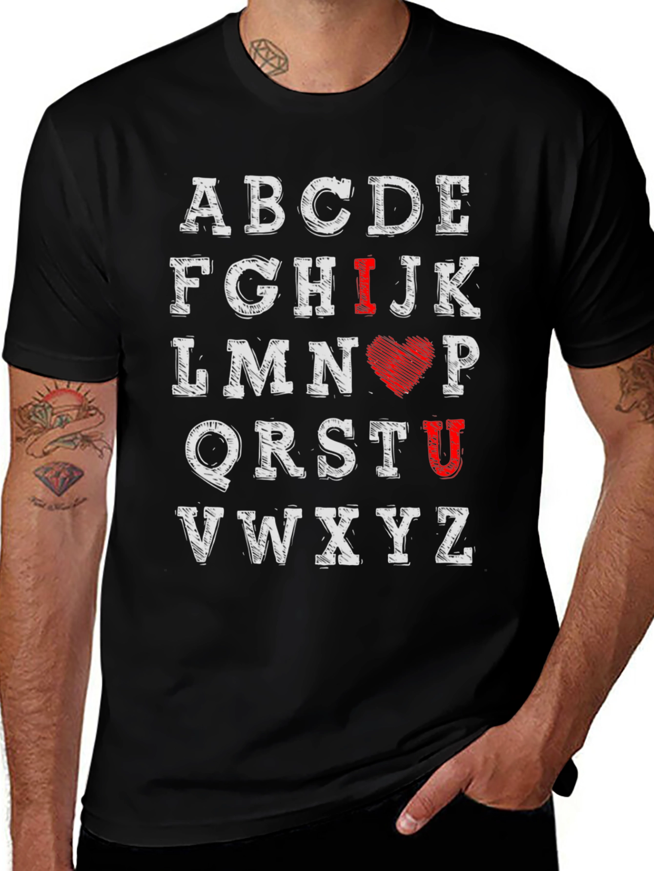 Variant 21 of I Love You Alphabet Graphic Tee