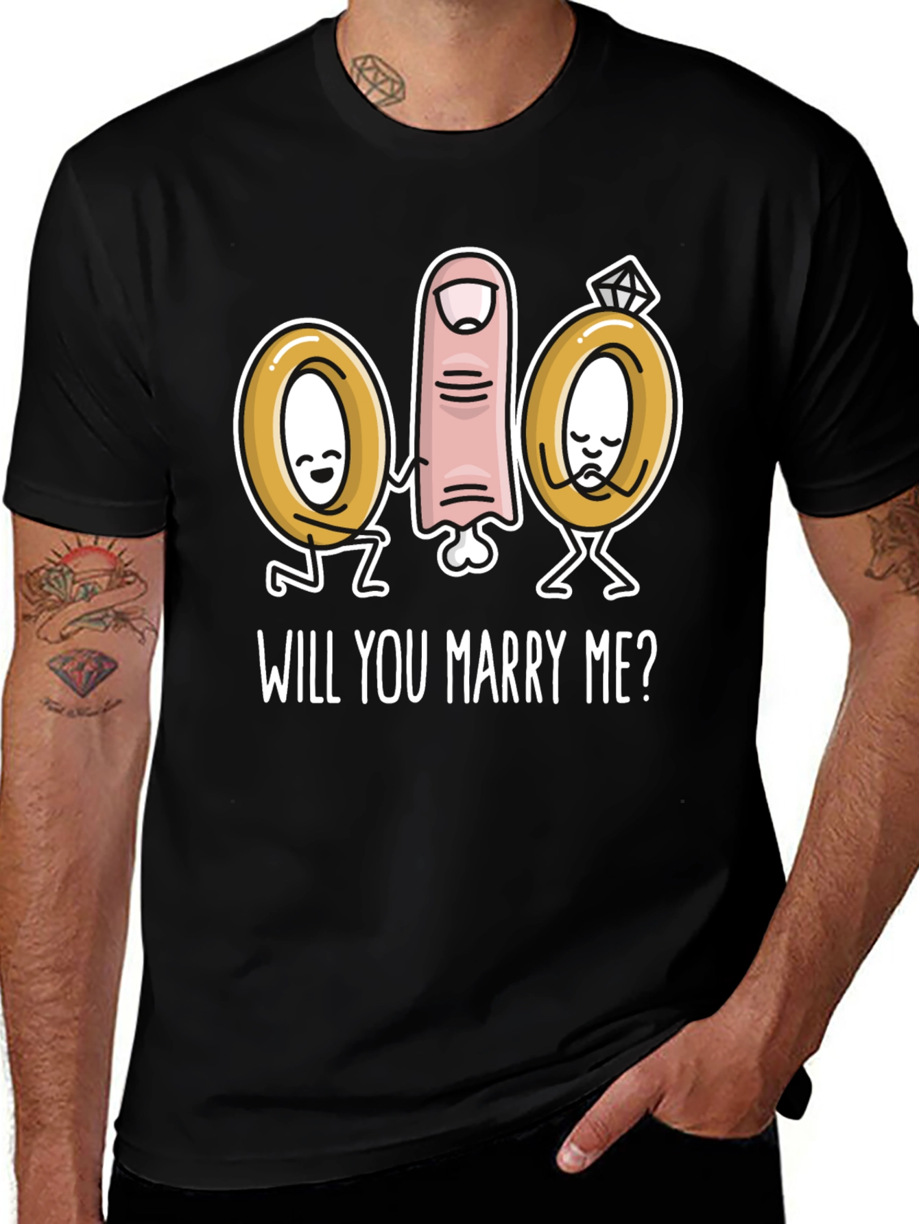 Marry Me Graphic T-Shirt, Cute Proposal Tee