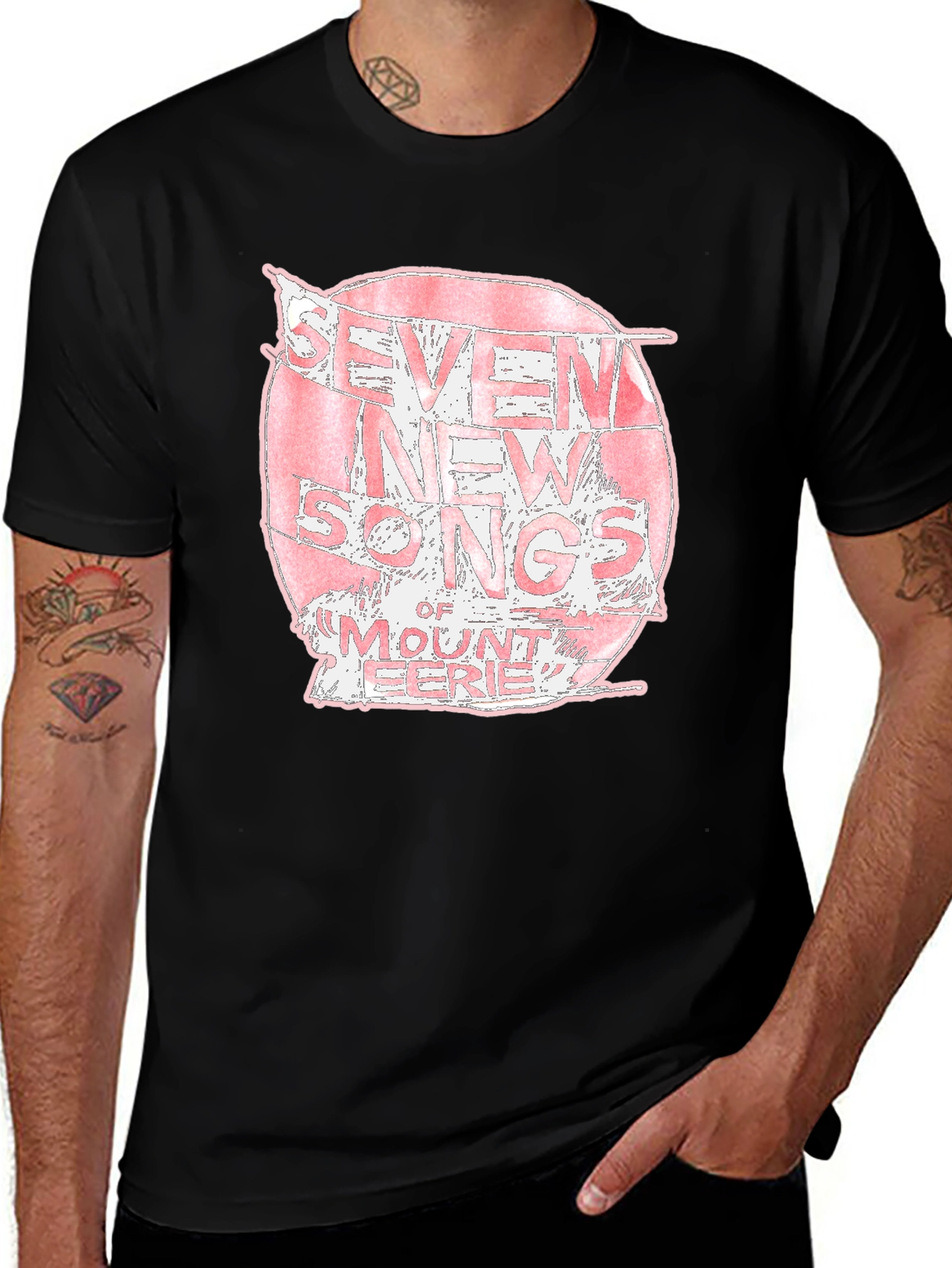 Seven New Songs Mount Eerie Black T-Shirt