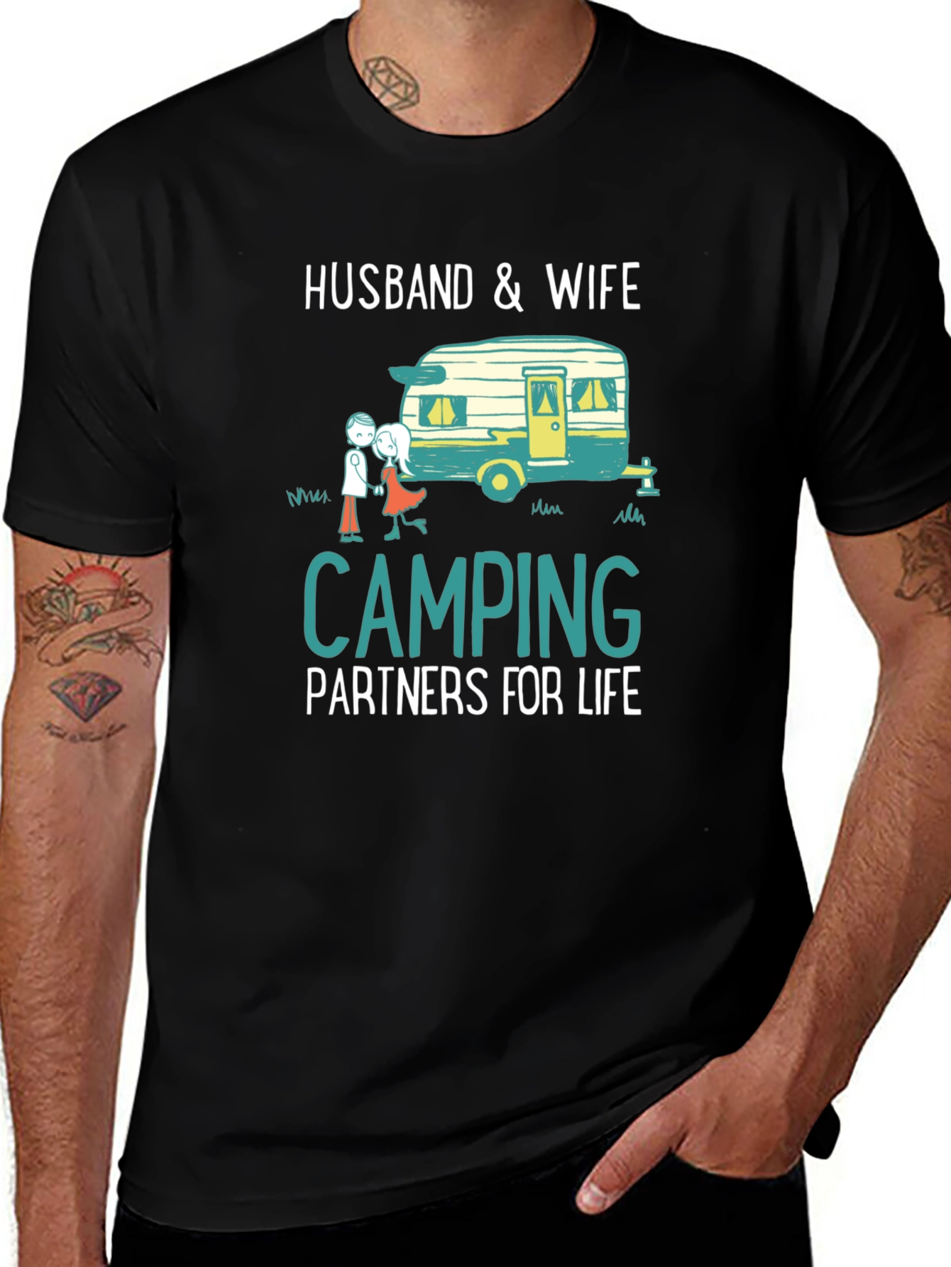 Variant 17 of Husband & Wife Camping Partners T-Shirt