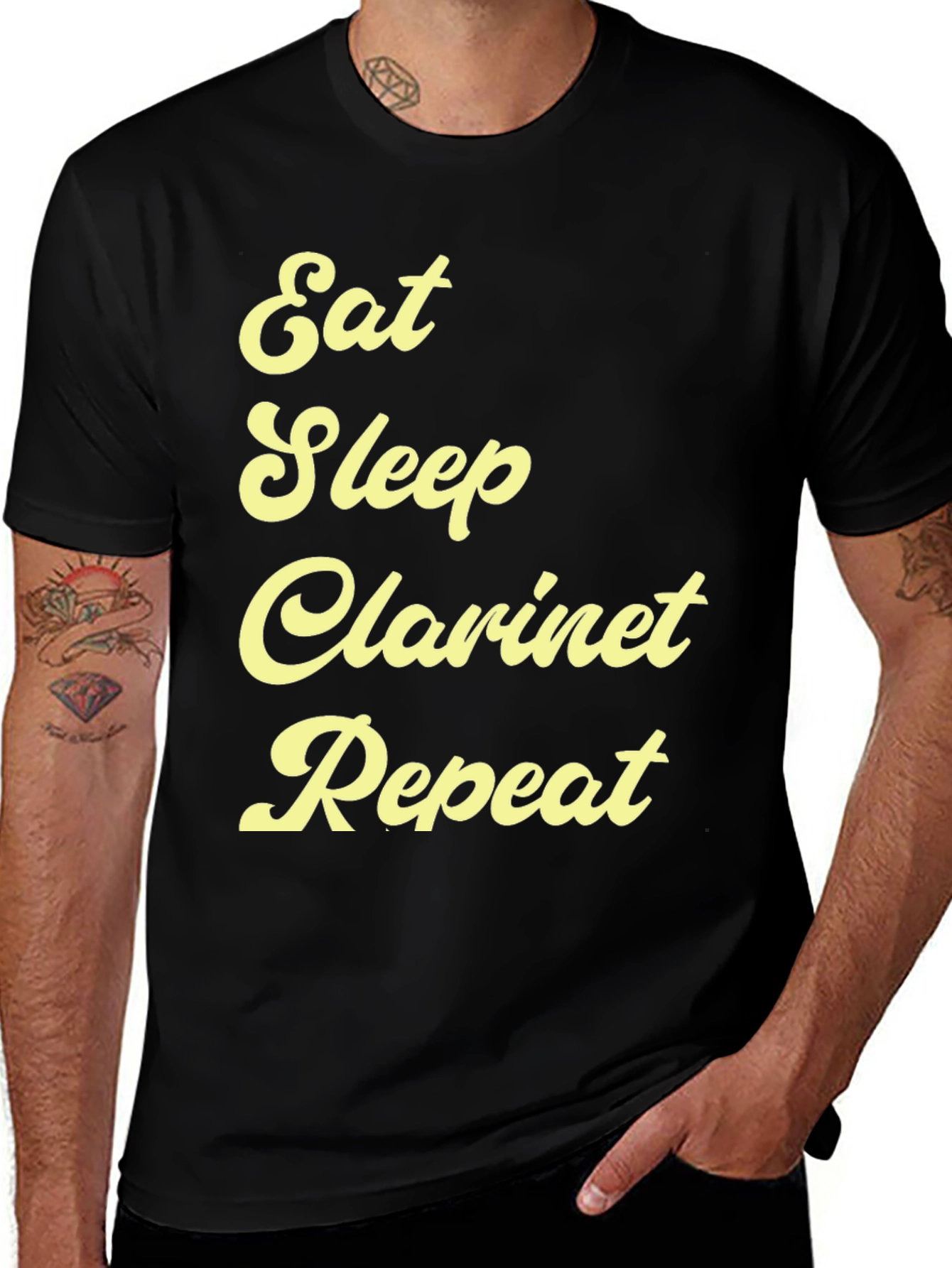 Variant 17 of Eat Sleep Clarinet Repeat Black T-Shirt