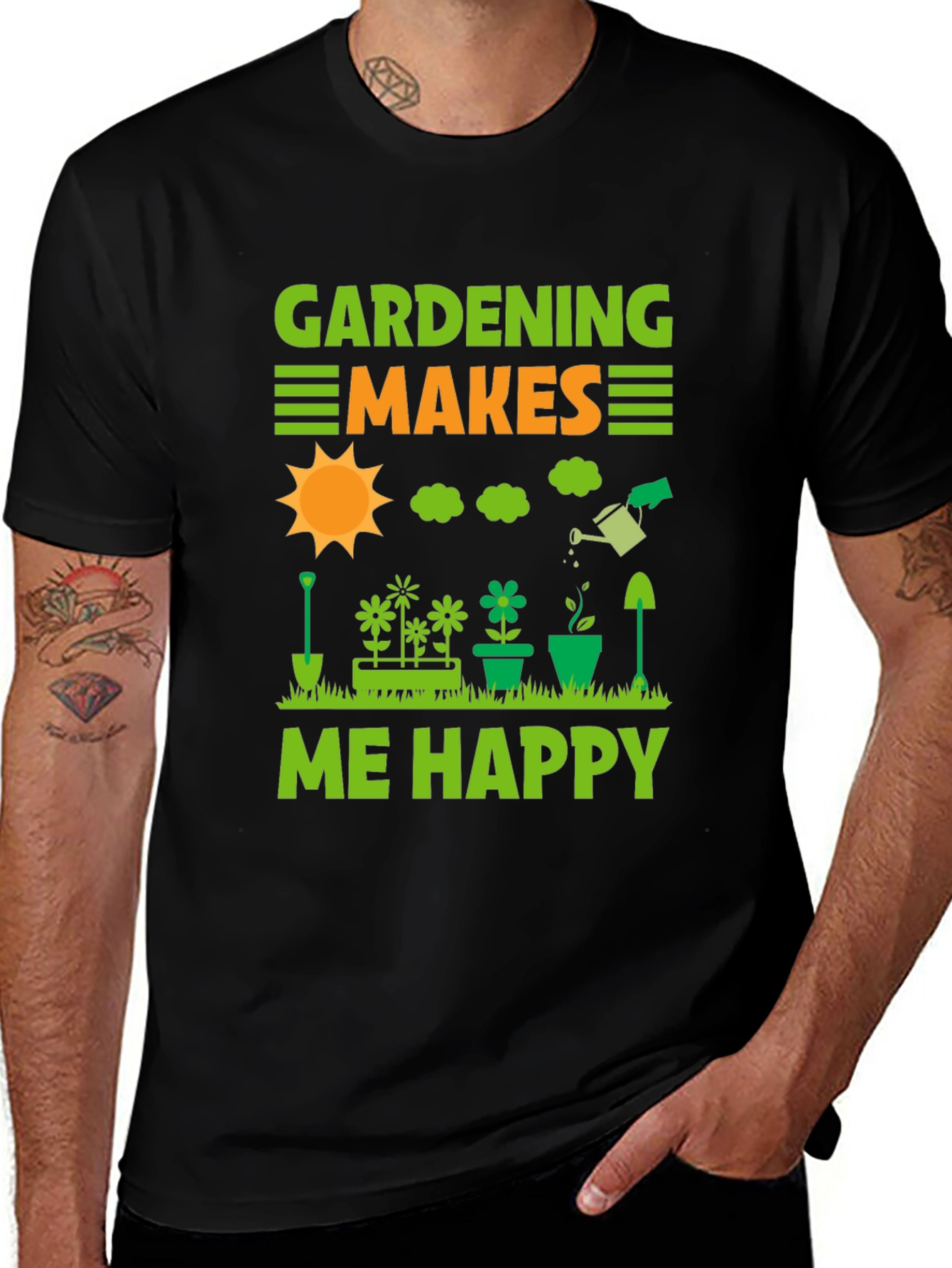 Variant 16 of Gardening Makes Me Happy T-Shirt - Gardener Gift