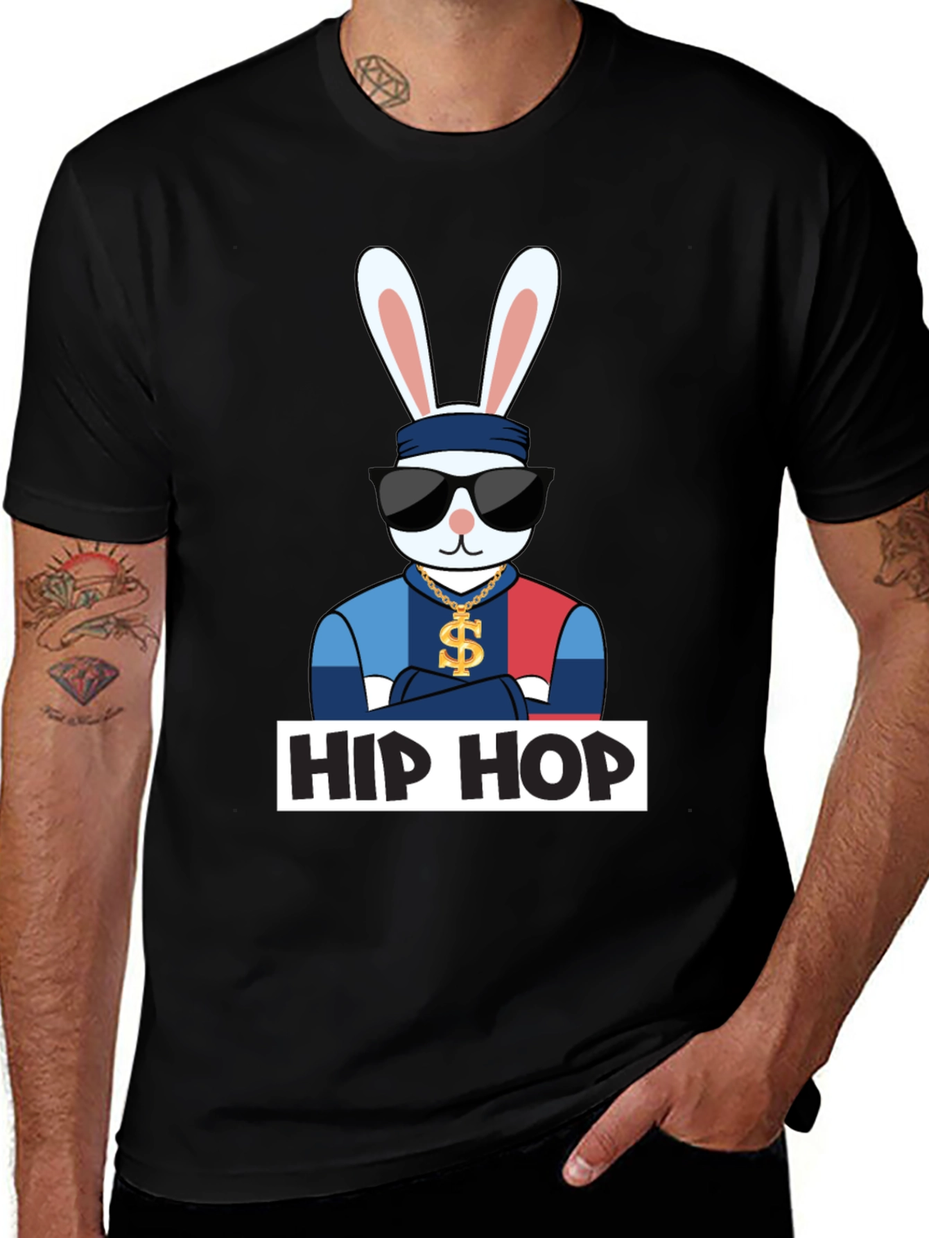 Variant 5 of Hip Hop Rabbit Graphic T-Shirt