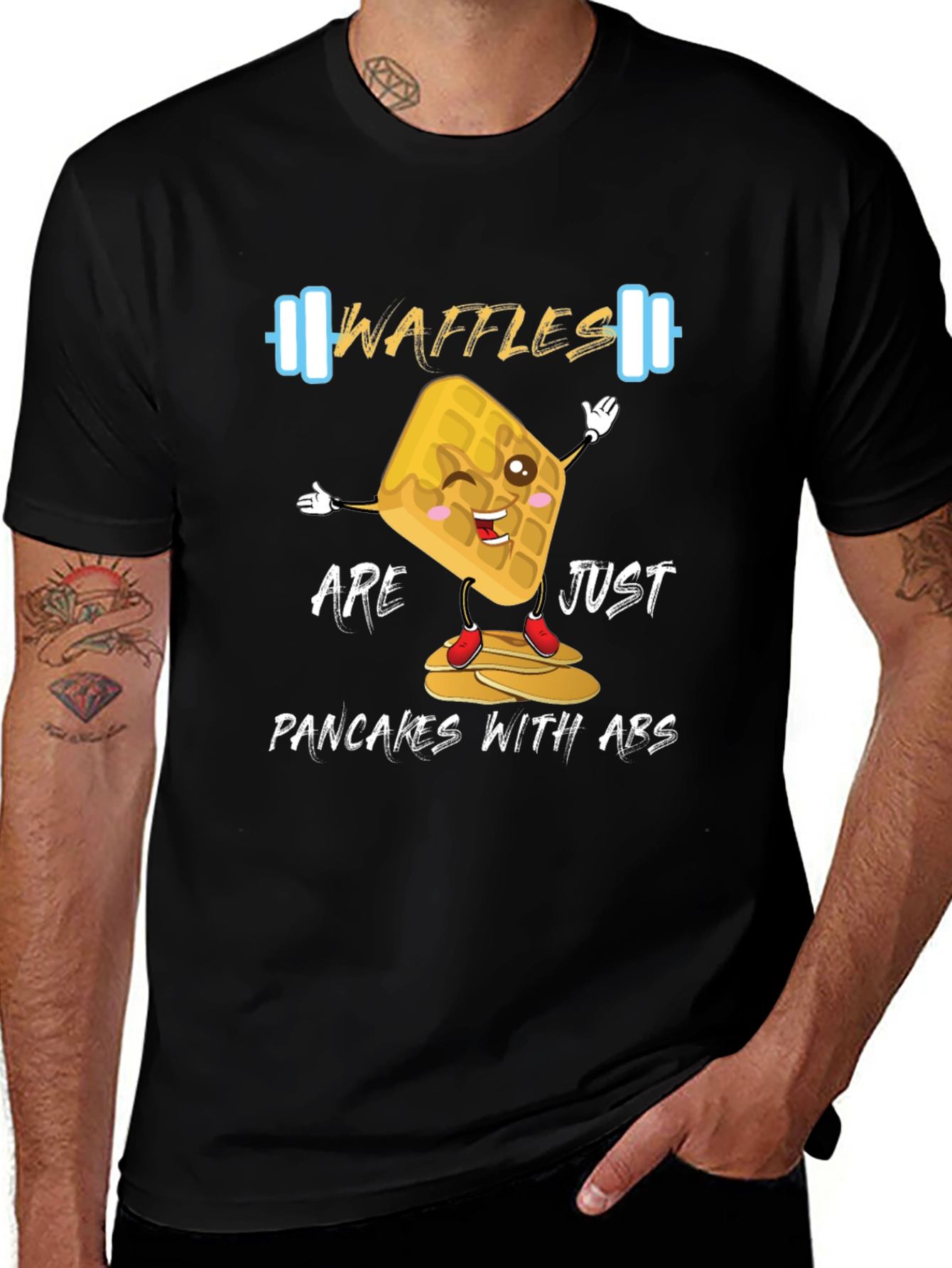 Variant 4 of Waffles with Abs Graphic Tee
