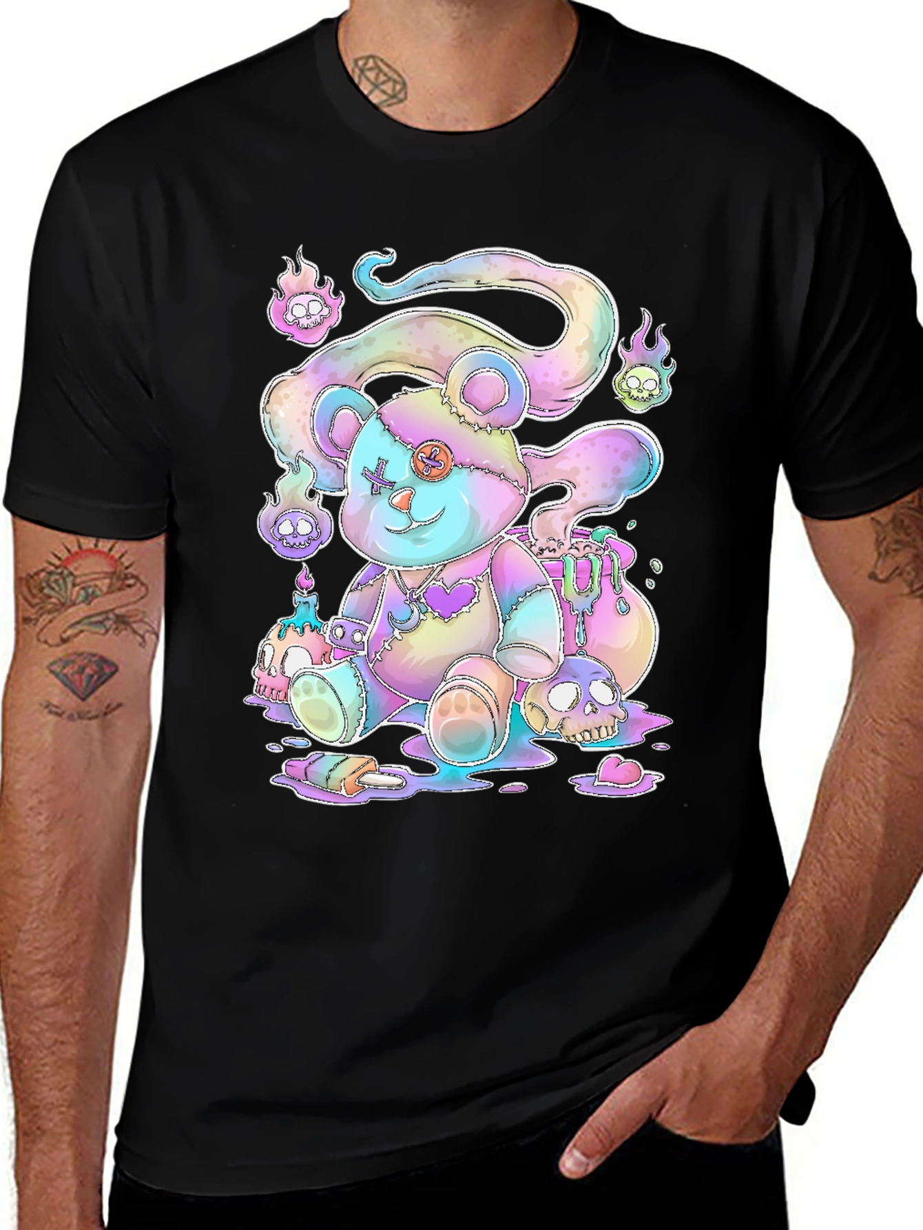 Variant 19 of Gothic Pastel Teddy Bear Graphic Tee