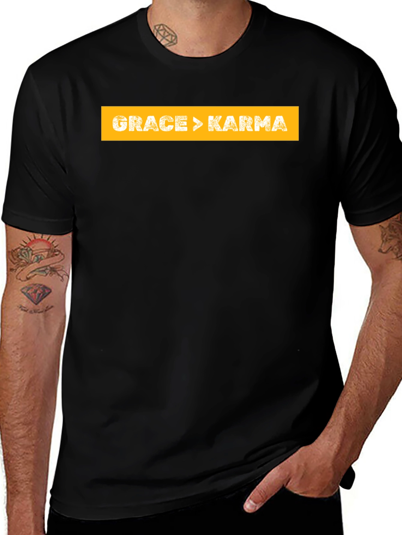 Variant 28 of Grace > Karma T-Shirt - Inspirational Graphic Tee