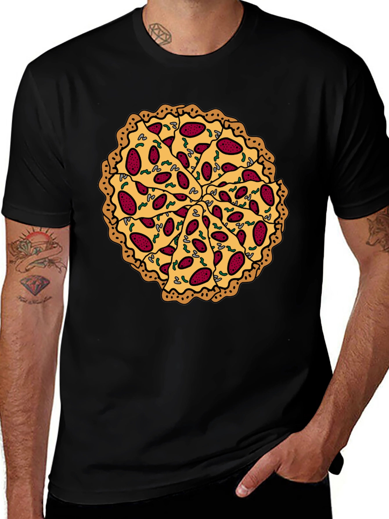 Variant 29 of Pizza Graphic Tee - Foodie Fashion