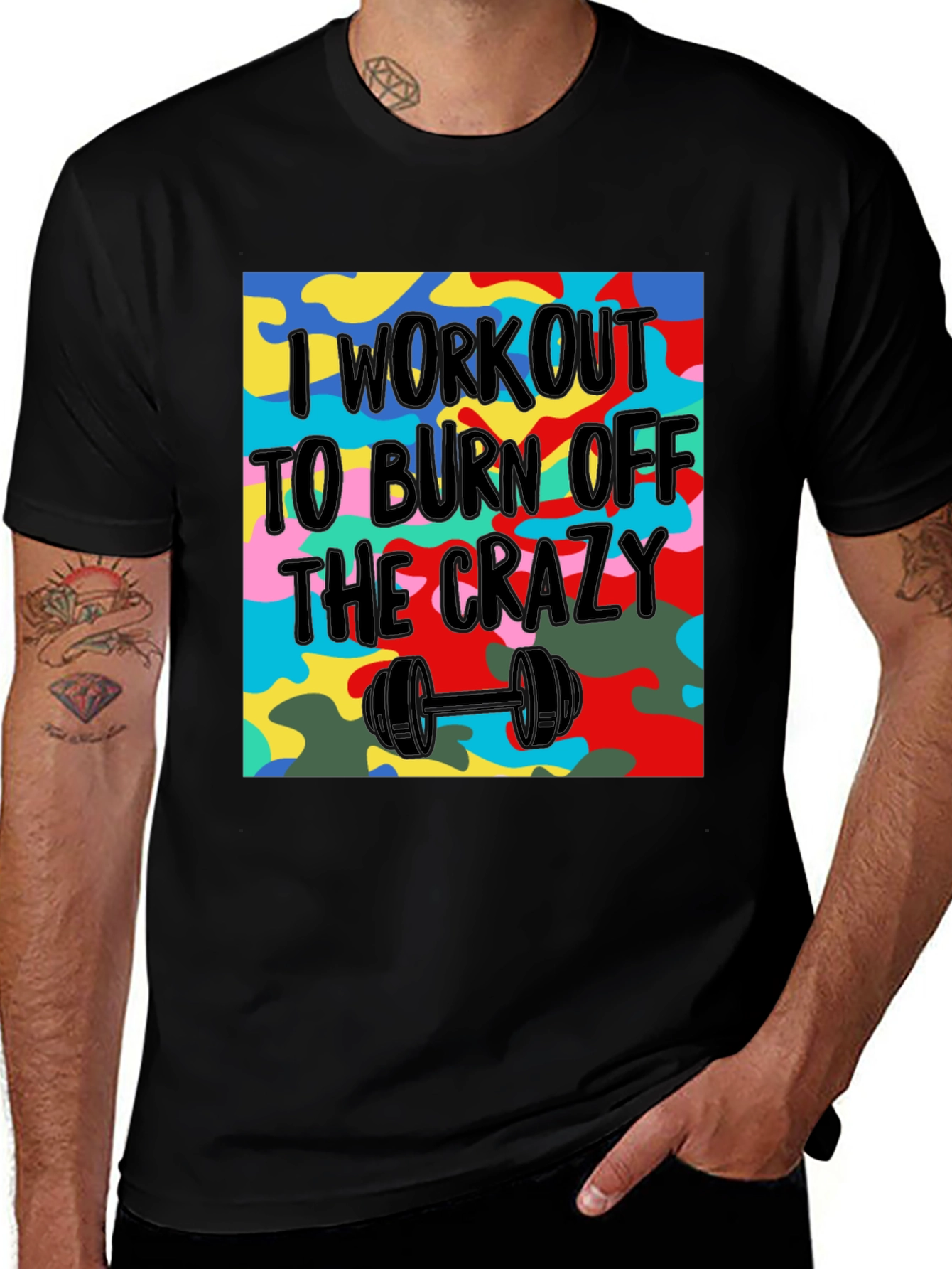Variant 24 of Workout Themed Graphic T-Shirt