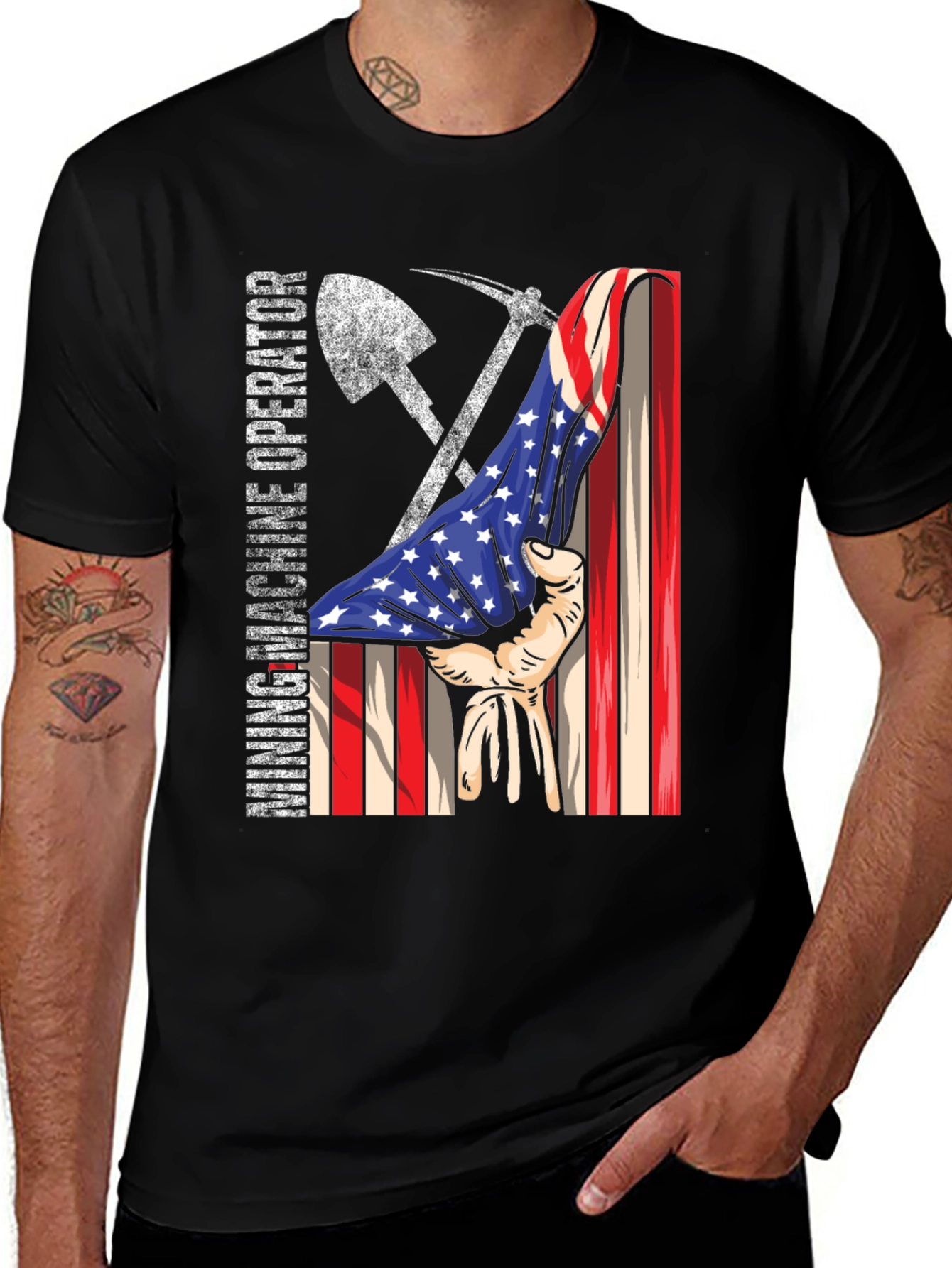 Mining Operator American Flag T-Shirt