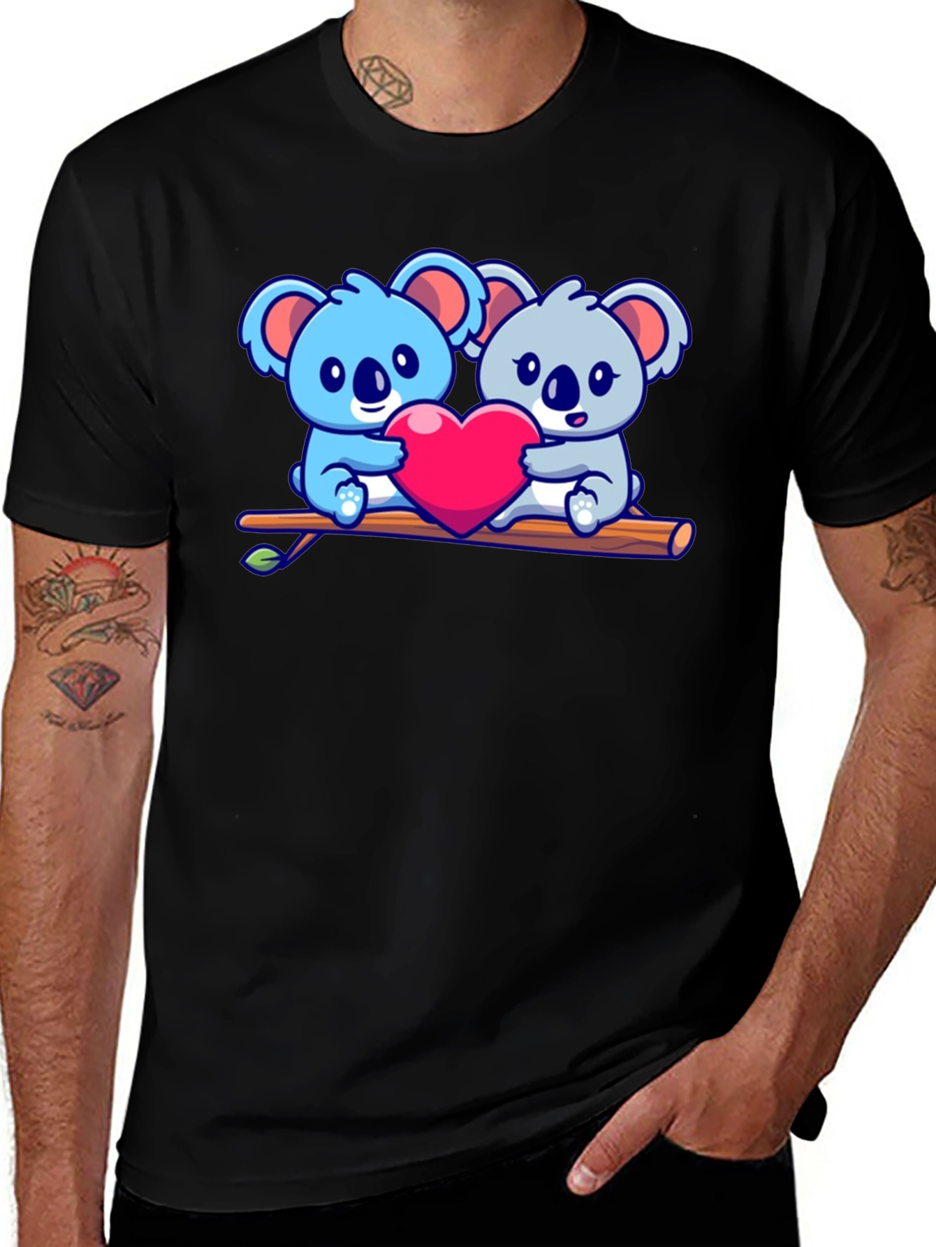 Variant 15 of Cute Koalas with Heart Graphic Tee