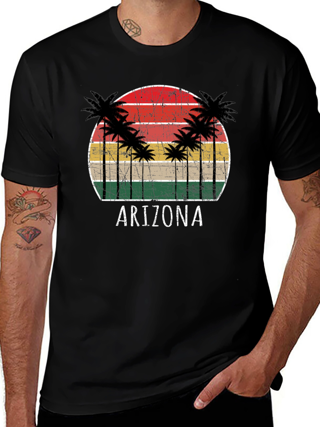 Variant 19 of Vintage Arizona Palm Tree Graphic T-Shirt