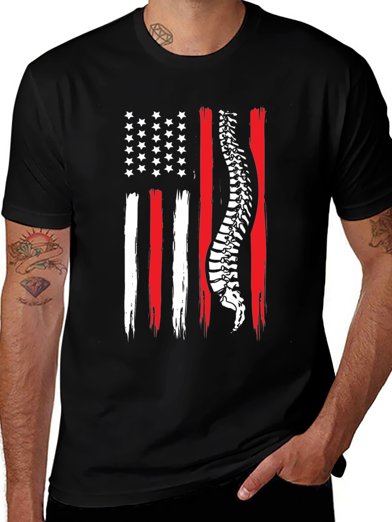 Chiropractor USA Flag T-Shirt