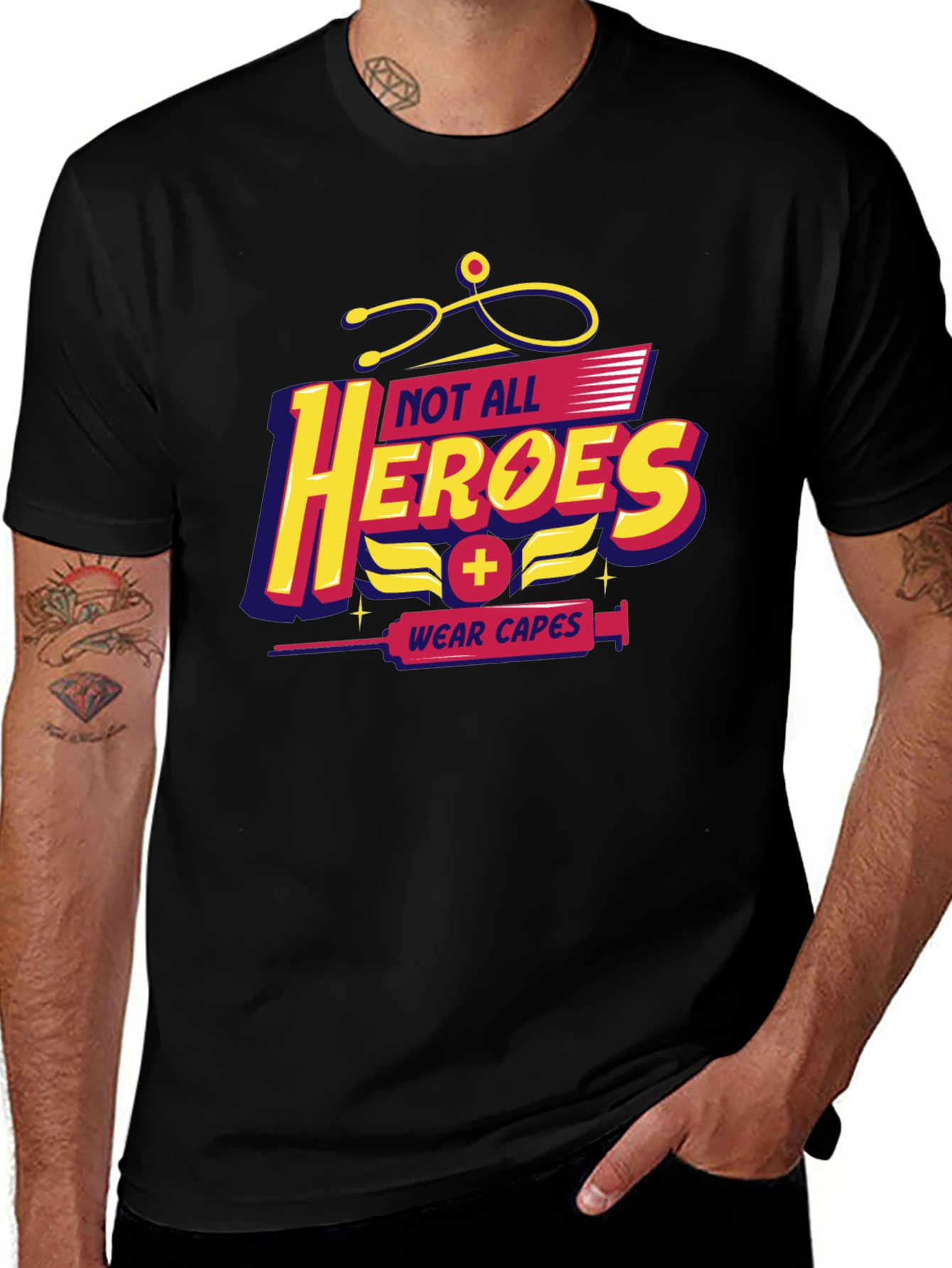 Variant 3 of Nurse Hero T-Shirt - Not All Heroes Wear Capes