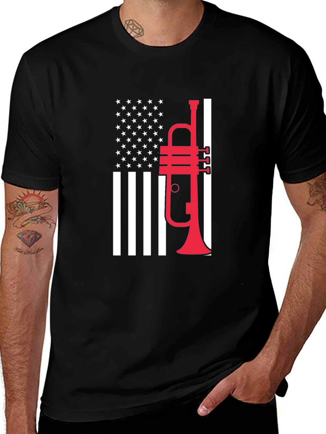 Variant 29 of Trumpet Flag Graphic Tee