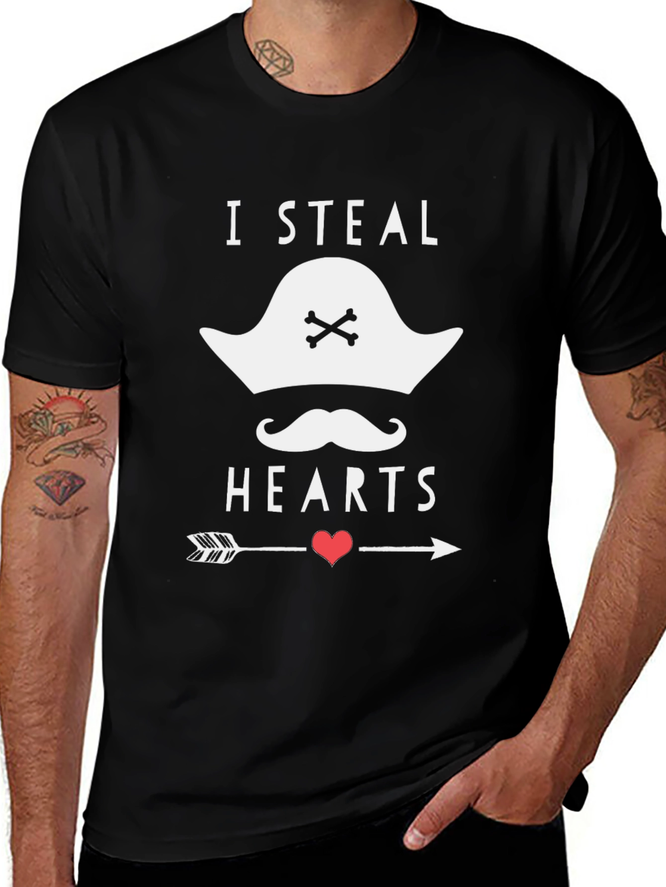 Variant 7 of I Steal Hearts Pirate Valentine's T-Shirt