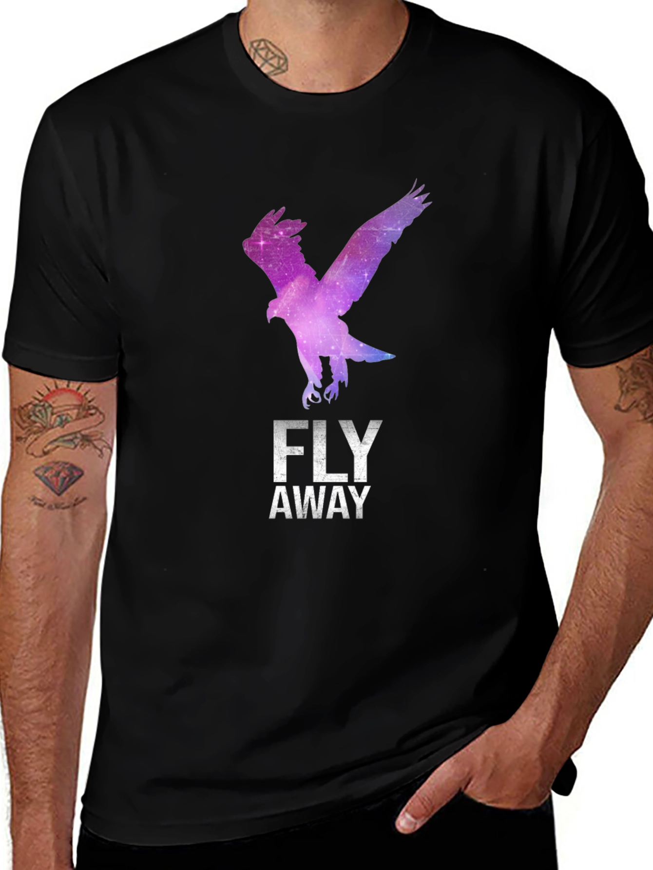 Variant 16 of Fly Away Eagle Graphic Tee - Stylish Black T-Shirt