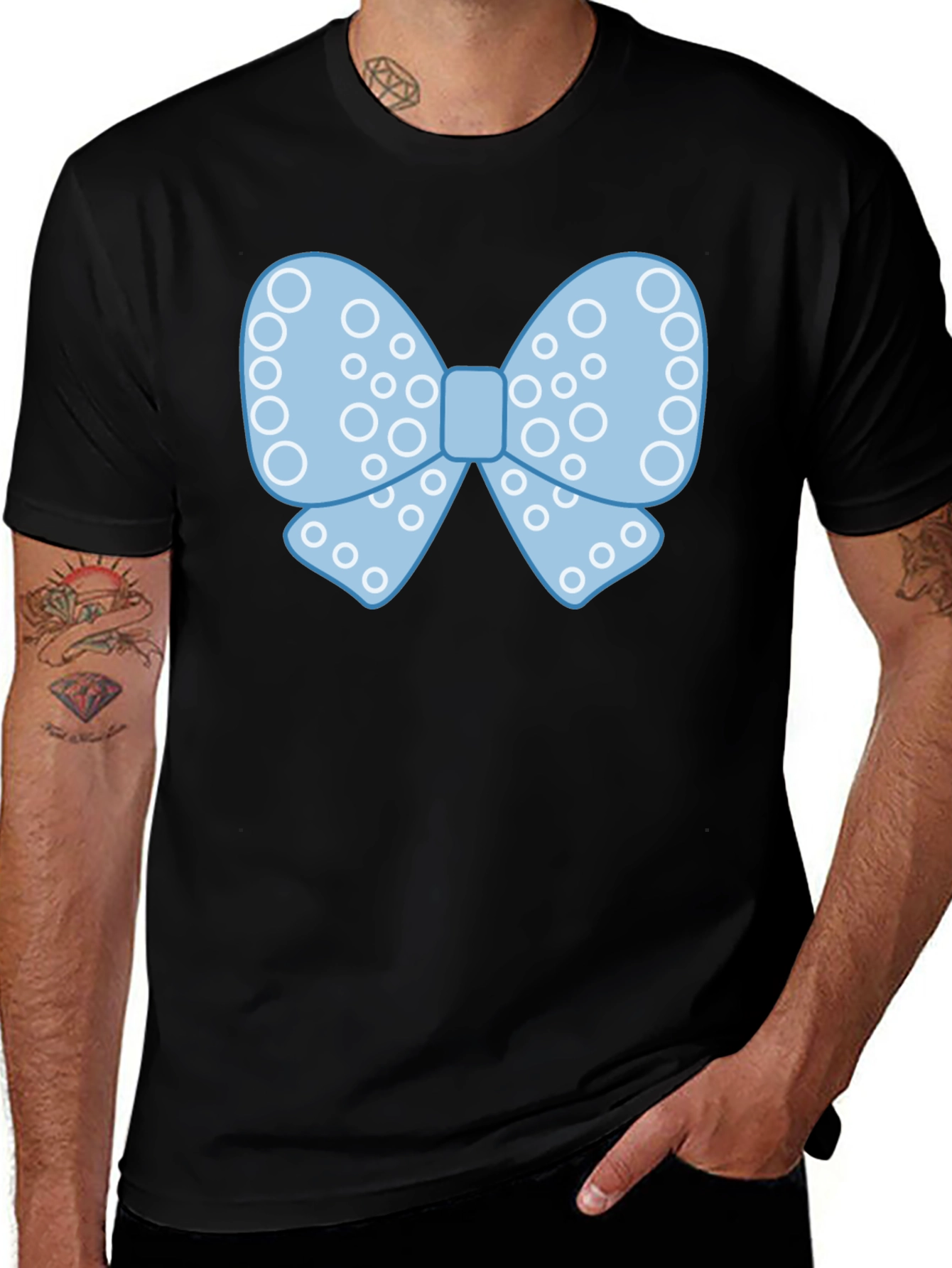 Variant 23 of Bow Tie Graphic Tee - Cute Casual Style