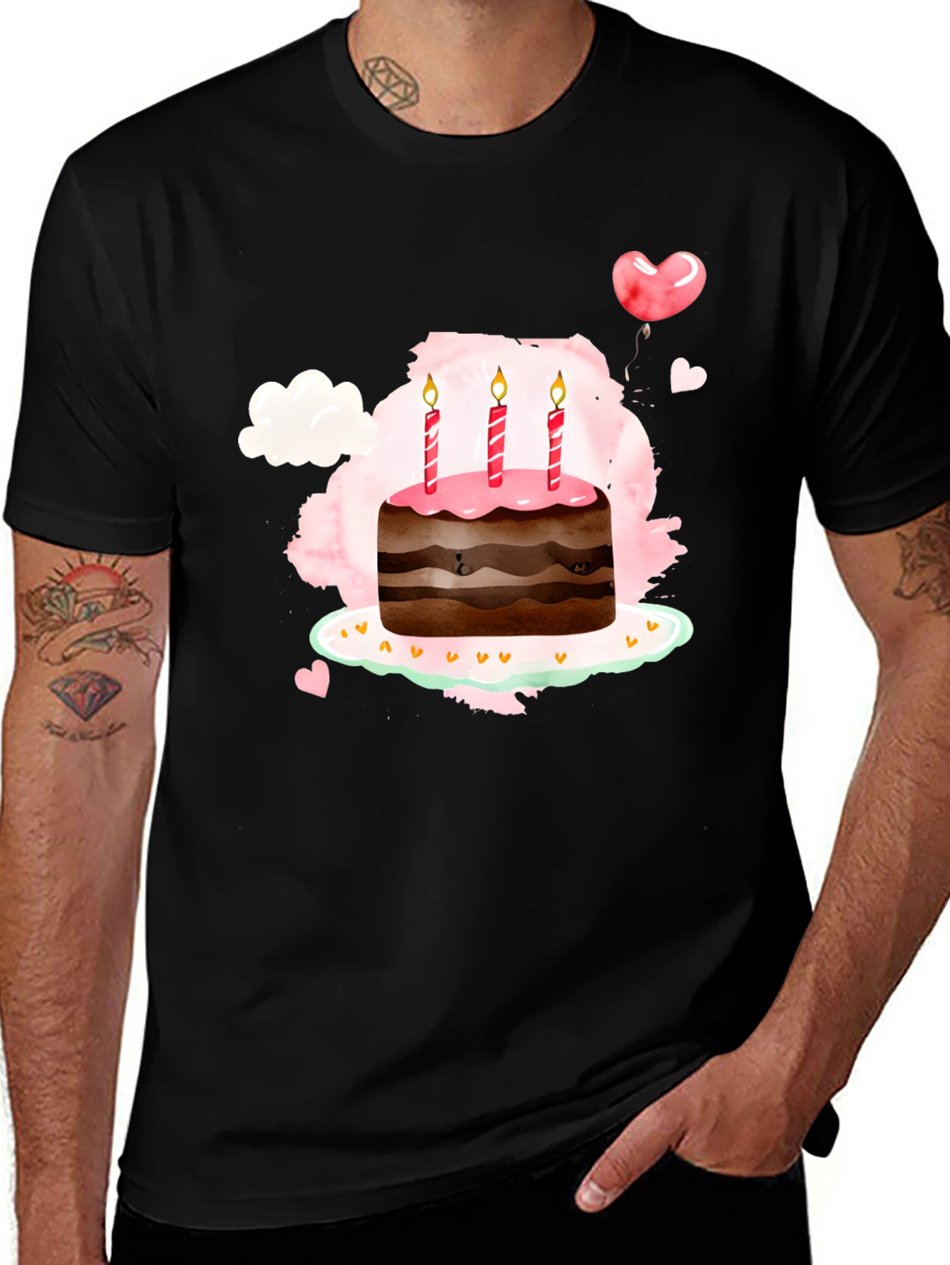 Birthday Cake Graphic Tee - Celebrate in Style!