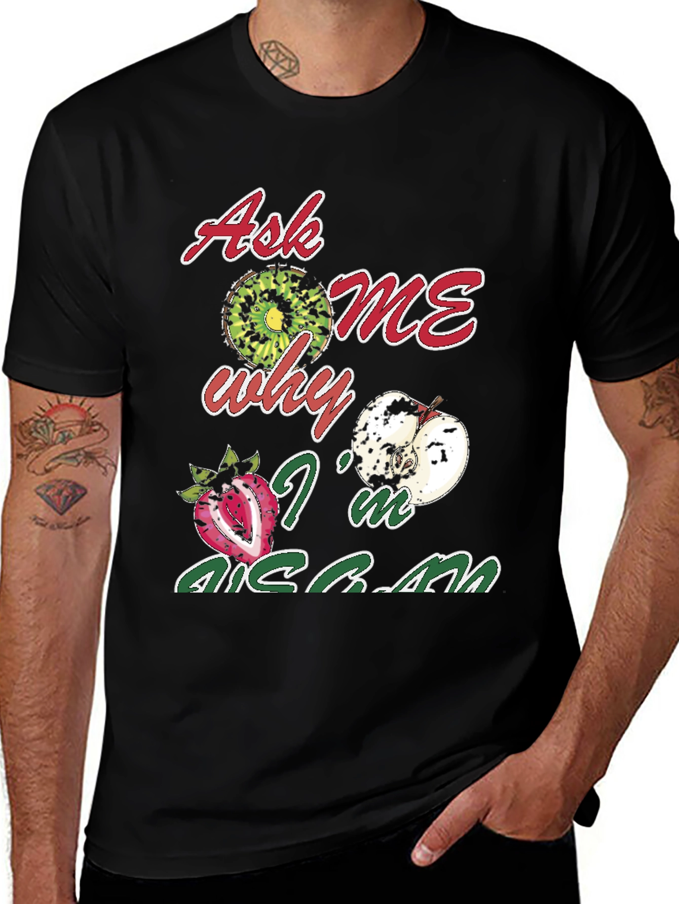 Variant 22 of Ask Me Why I'm Vegan T-Shirt