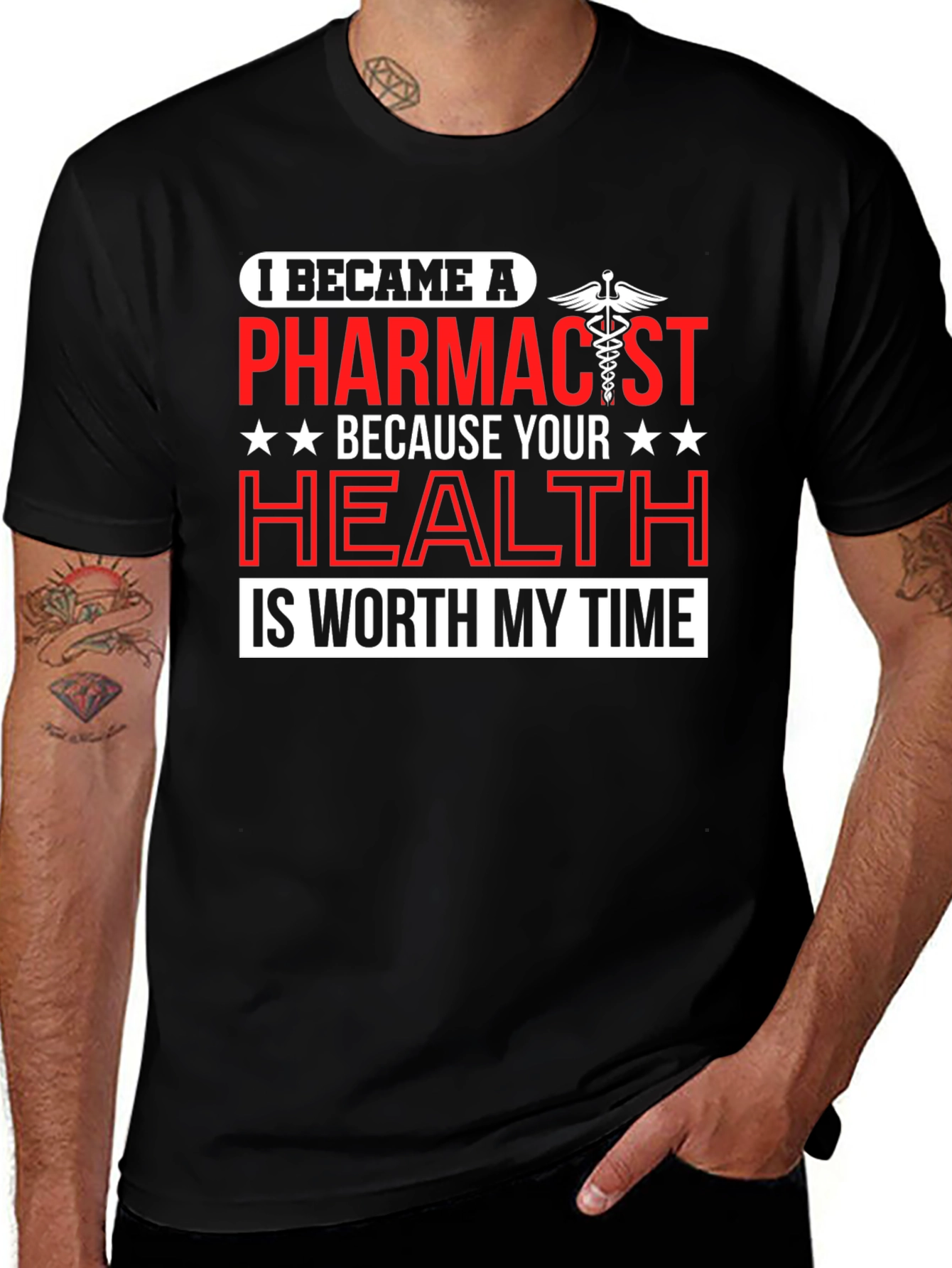 Variant 8 of Pharmacist Profession T-Shirt - Health is Worth My Time