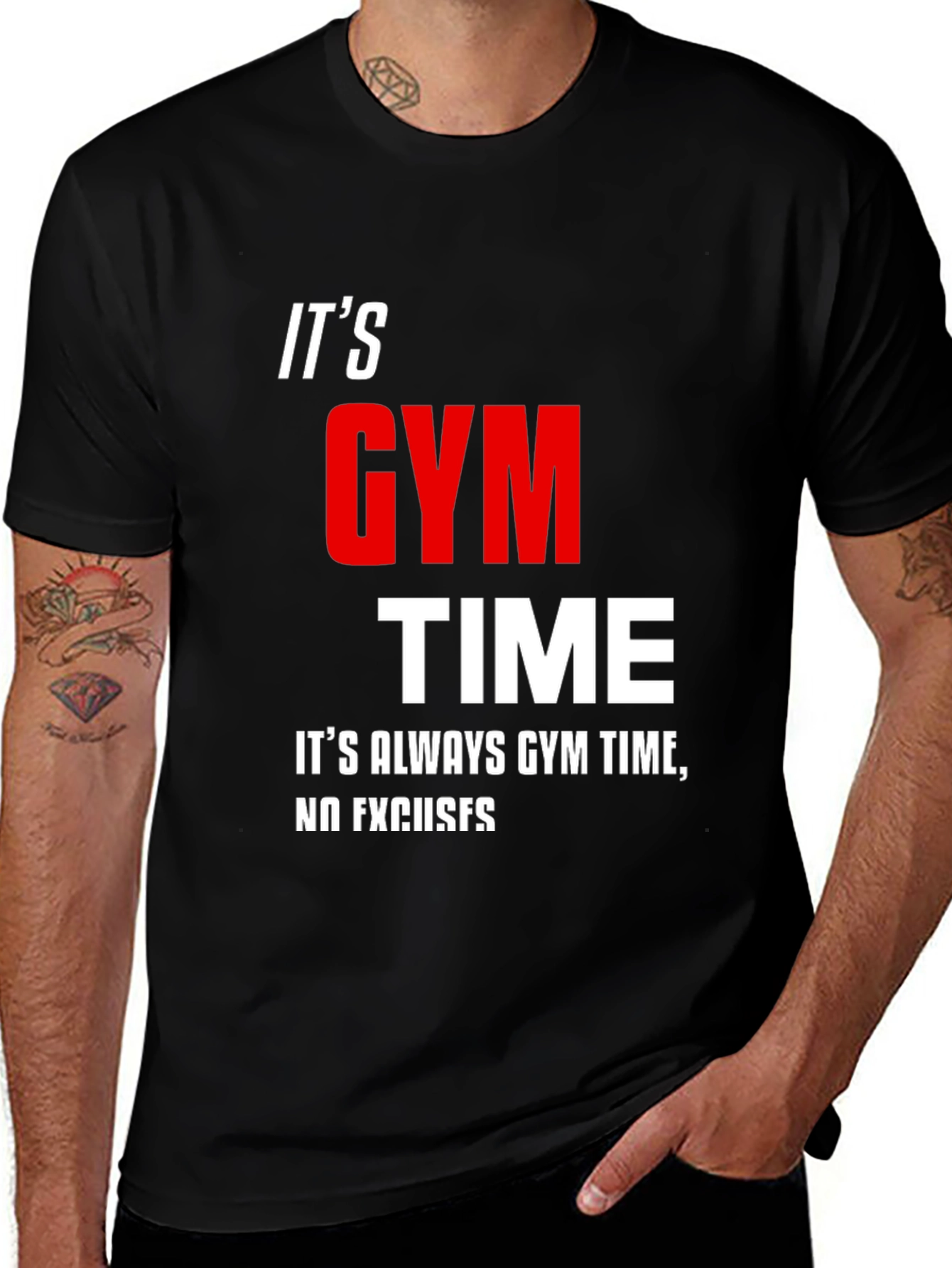 Variant 11 of It's Gym Time Black T-Shirt