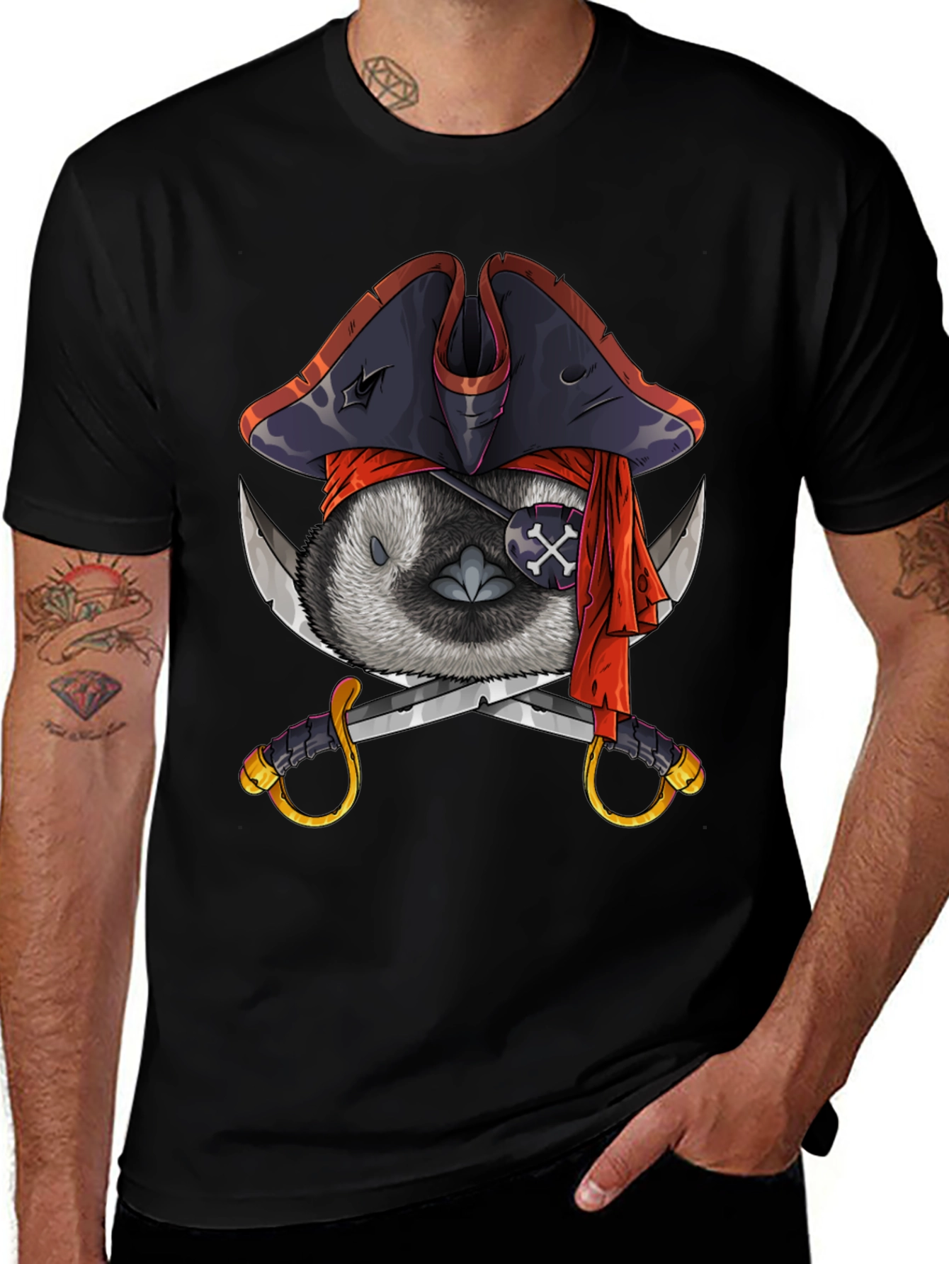 Variant 11 of Pirate Raccoon Graphic T-Shirt