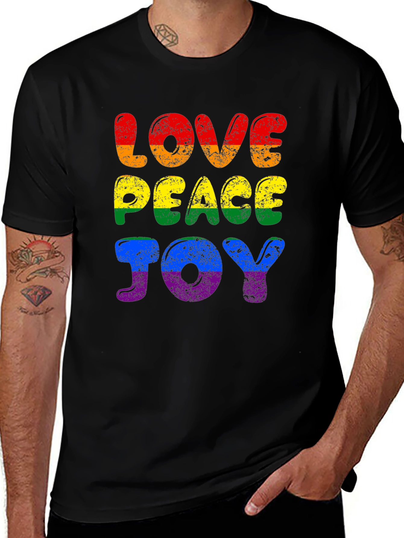 Love Peace Joy LGBTQ+ Pride T-Shirt
