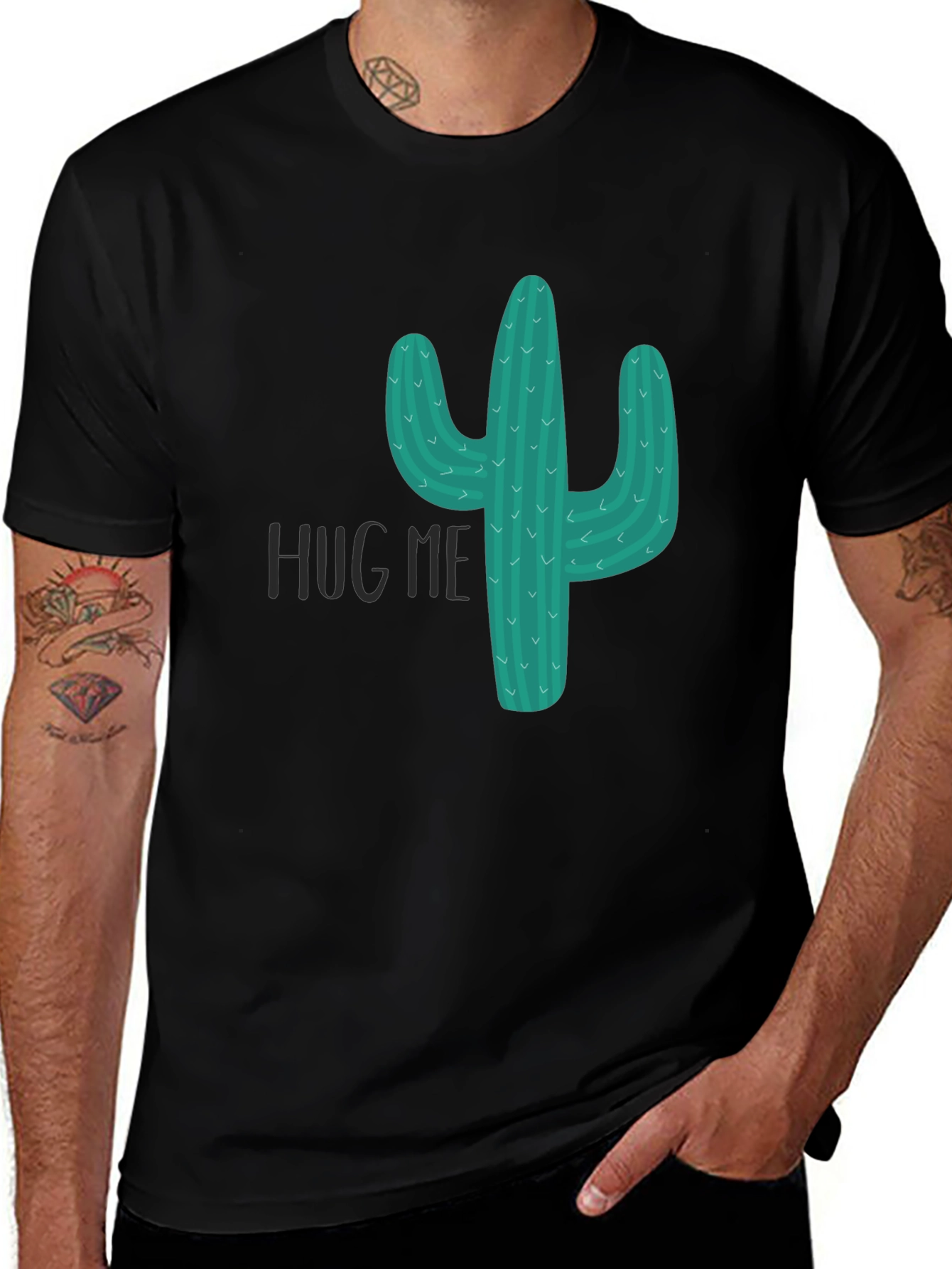 Variant 15 of Cactus Hug Me T-Shirt - Novelty Graphic Tee