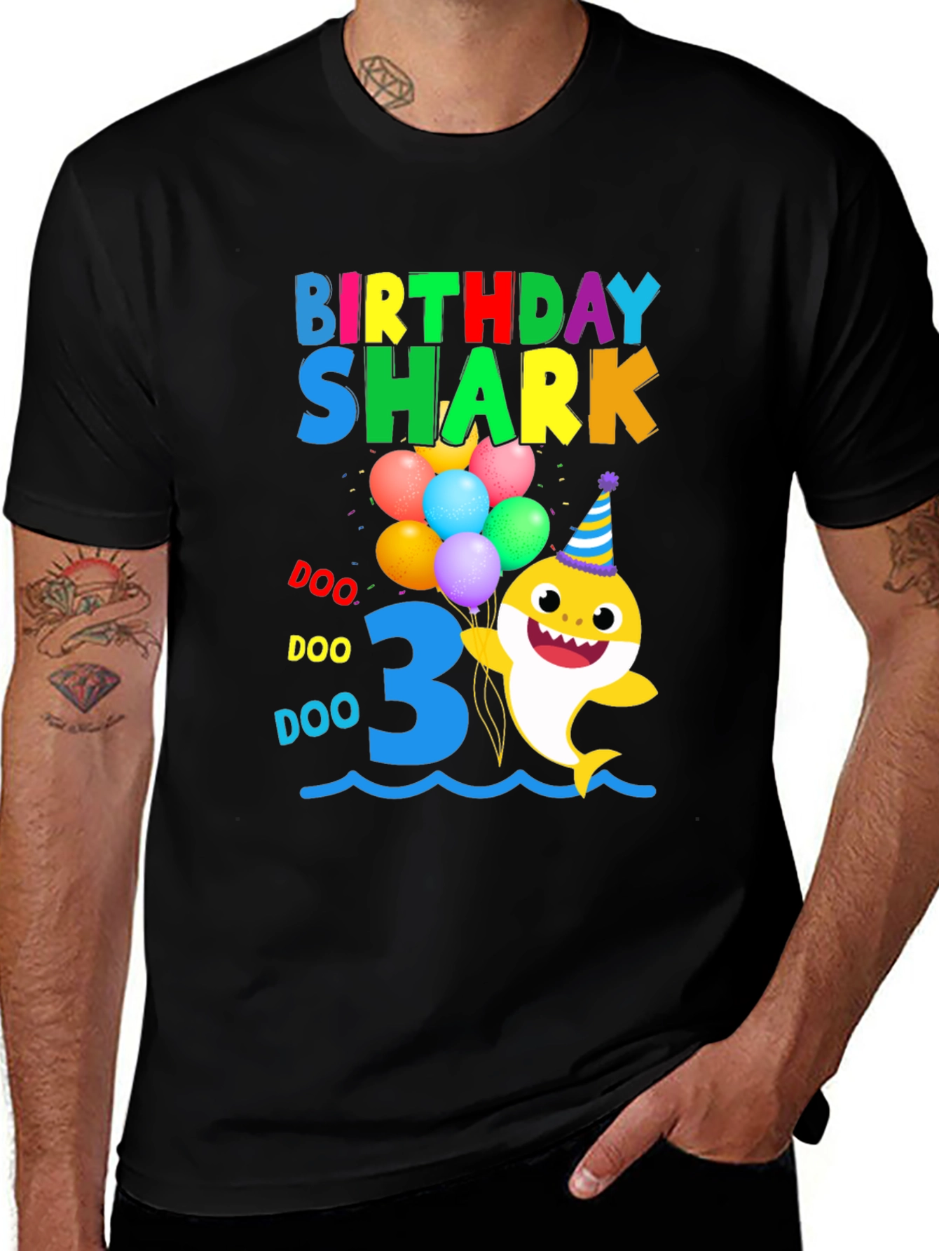 Variant 23 of Birthday Shark 3rd Birthday T-Shirt