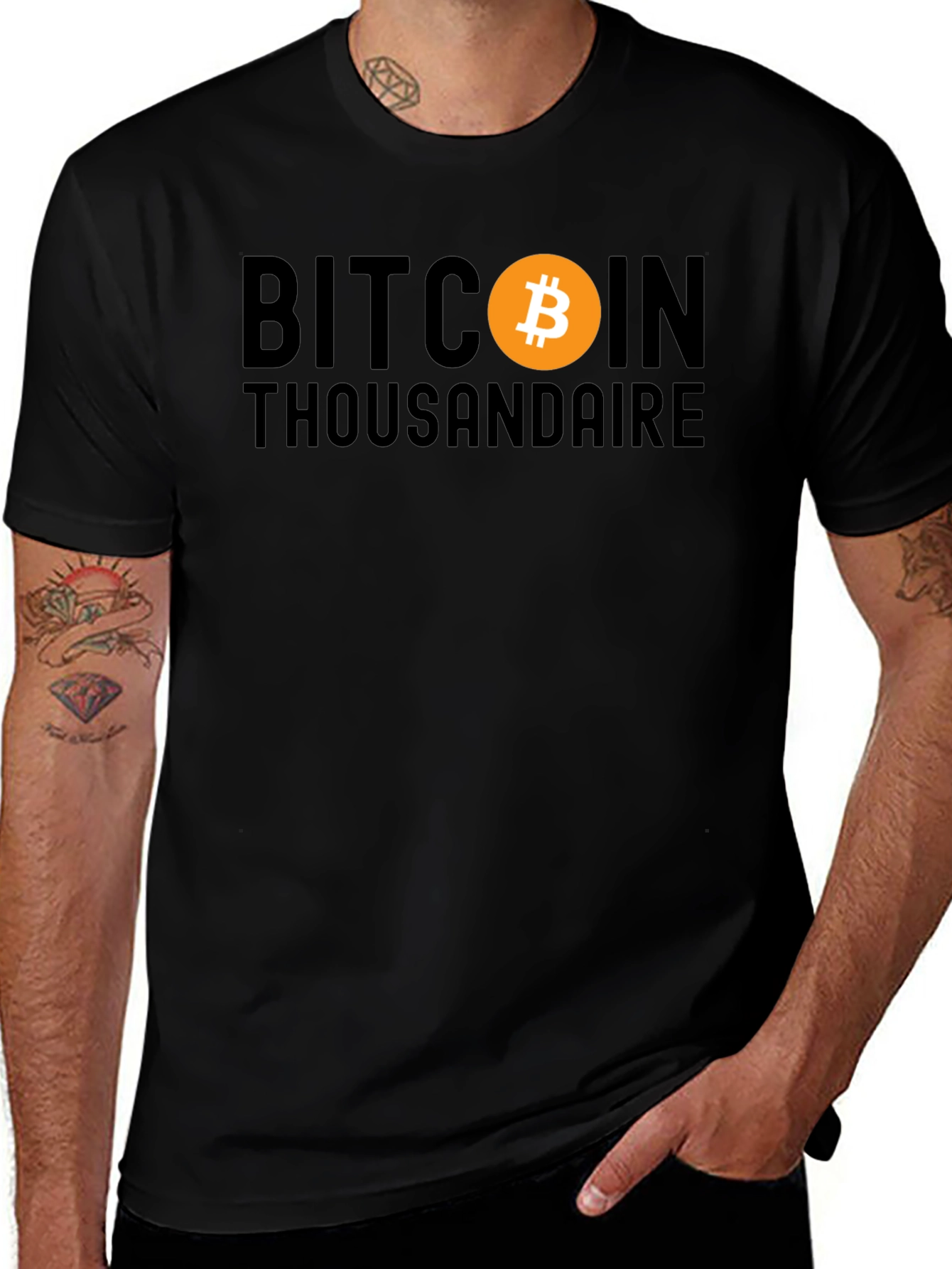 Bitcoin Thousandaire Black T-Shirt