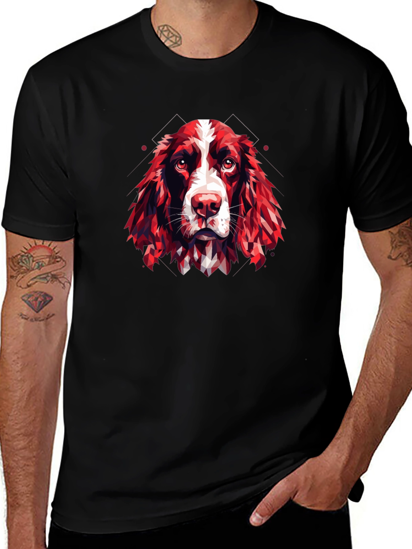 Variant 12 of Geometric Dog T-Shirt - Stylish Graphic Tee