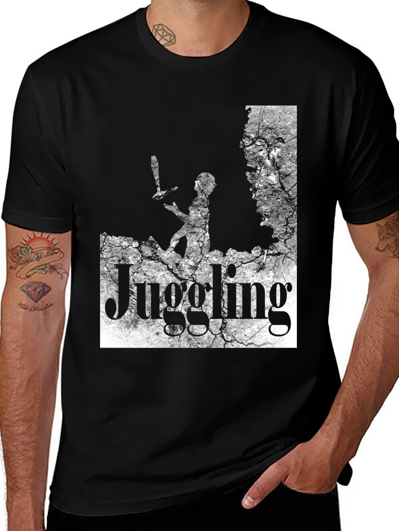 Variant 23 of Juggling Graphic T-Shirt - Novelty Print Tee